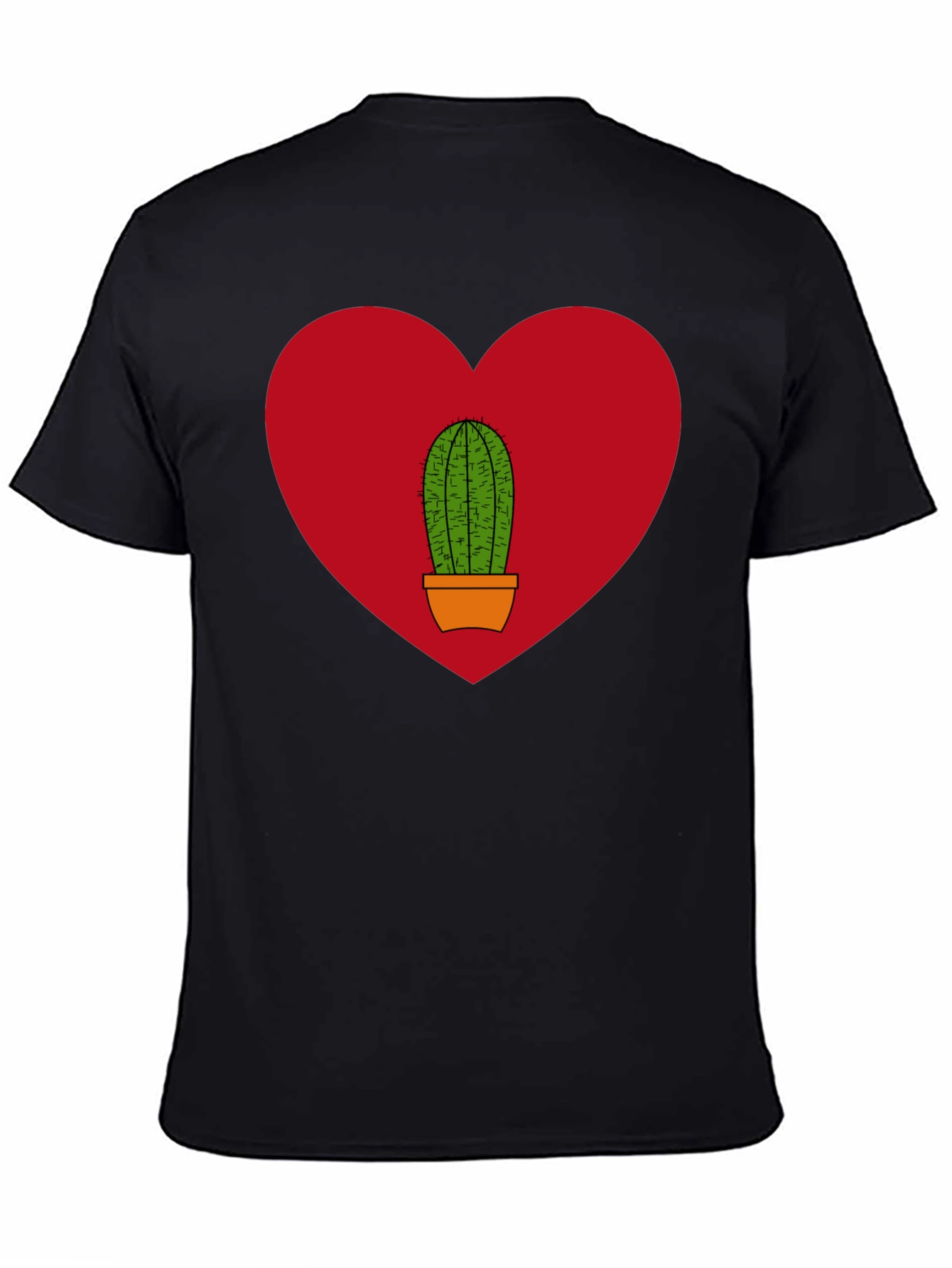 Cactus Heart Graphic Tee - Black