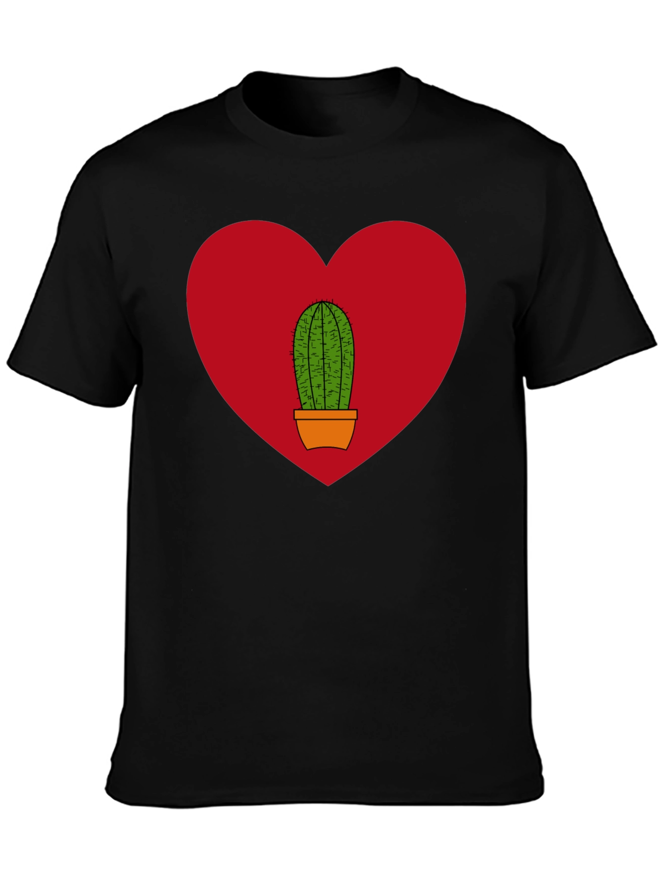 Cactus Heart Graphic Tee - Black
