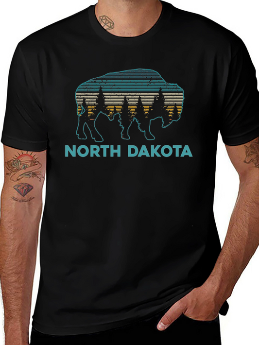 North Dakota Bison Graphic T-Shirt