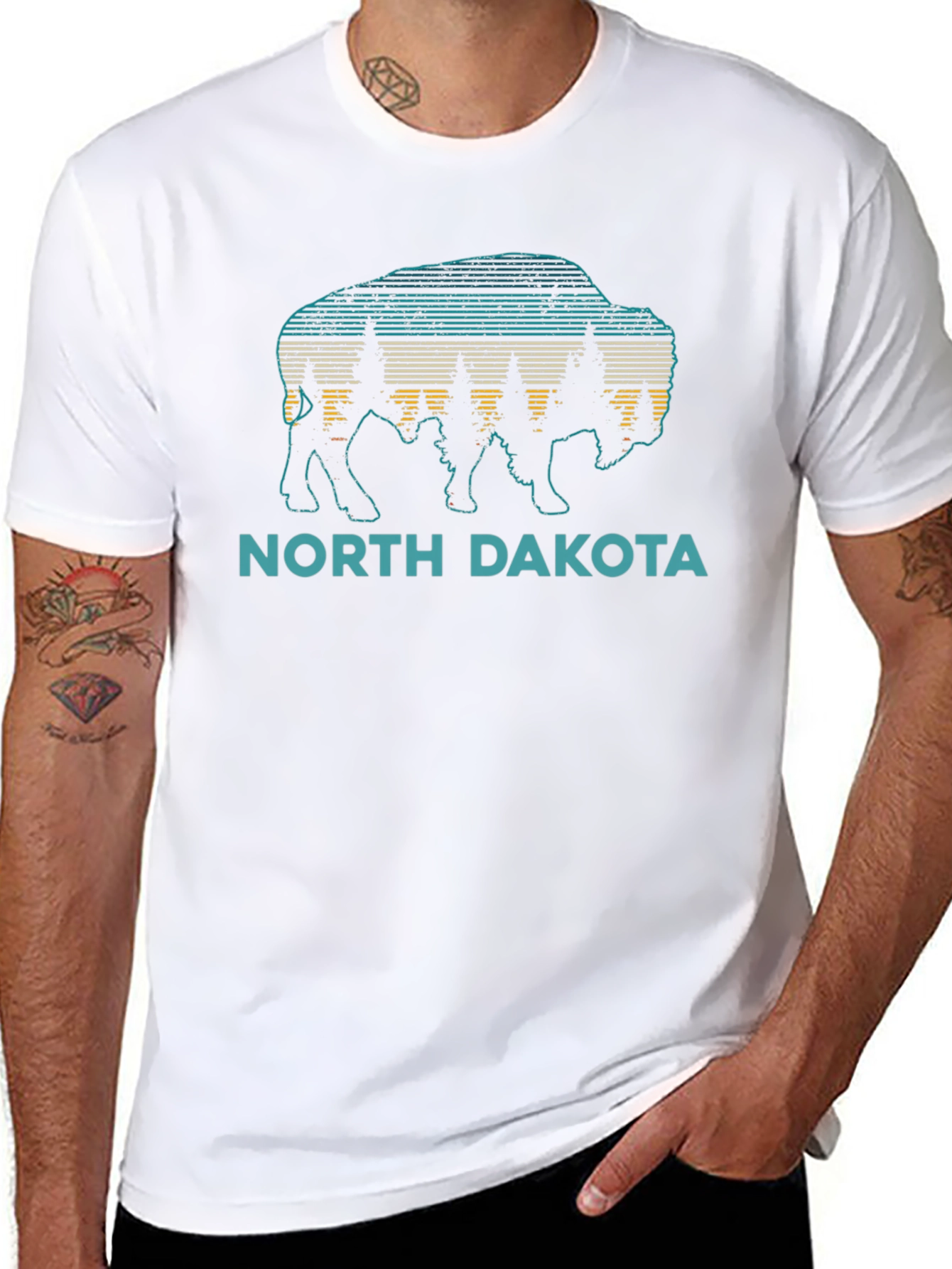 North Dakota Bison Graphic T-Shirt