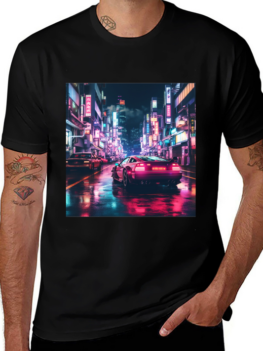 Retro City Drive Black T-Shirt