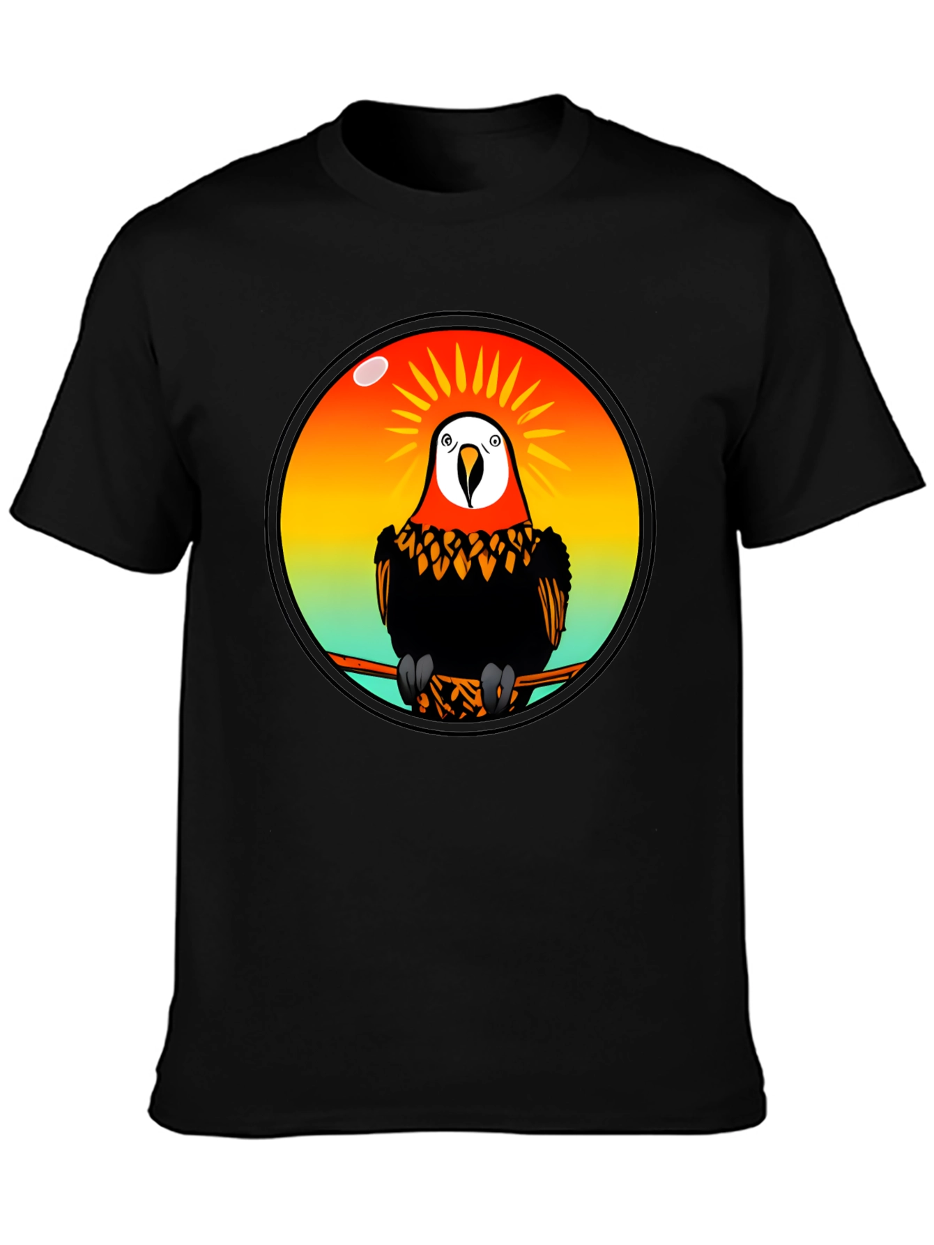 Parrot Graphic T-Shirt - Mens Black Tee