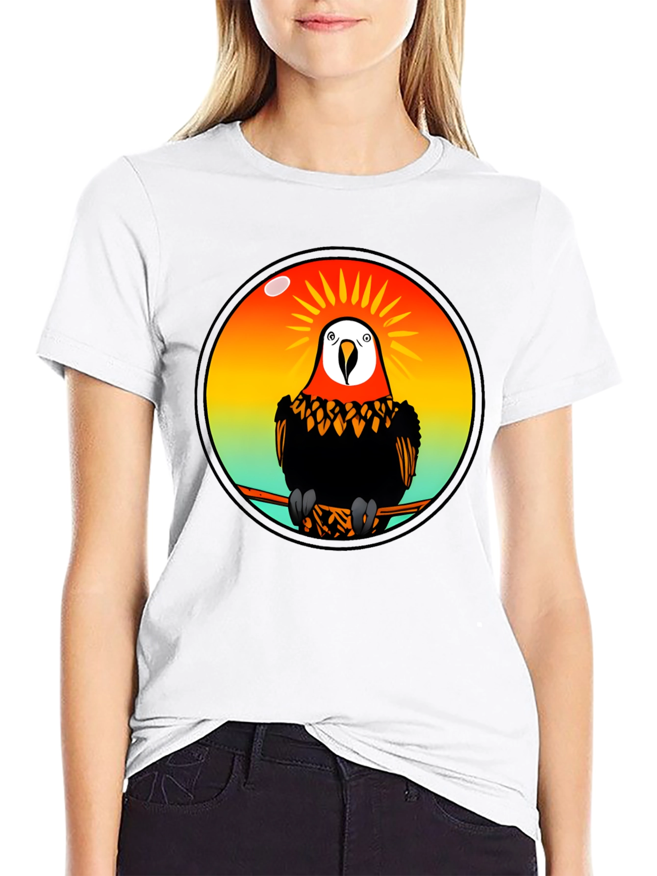 Parrot Graphic T-Shirt - Mens Black Tee