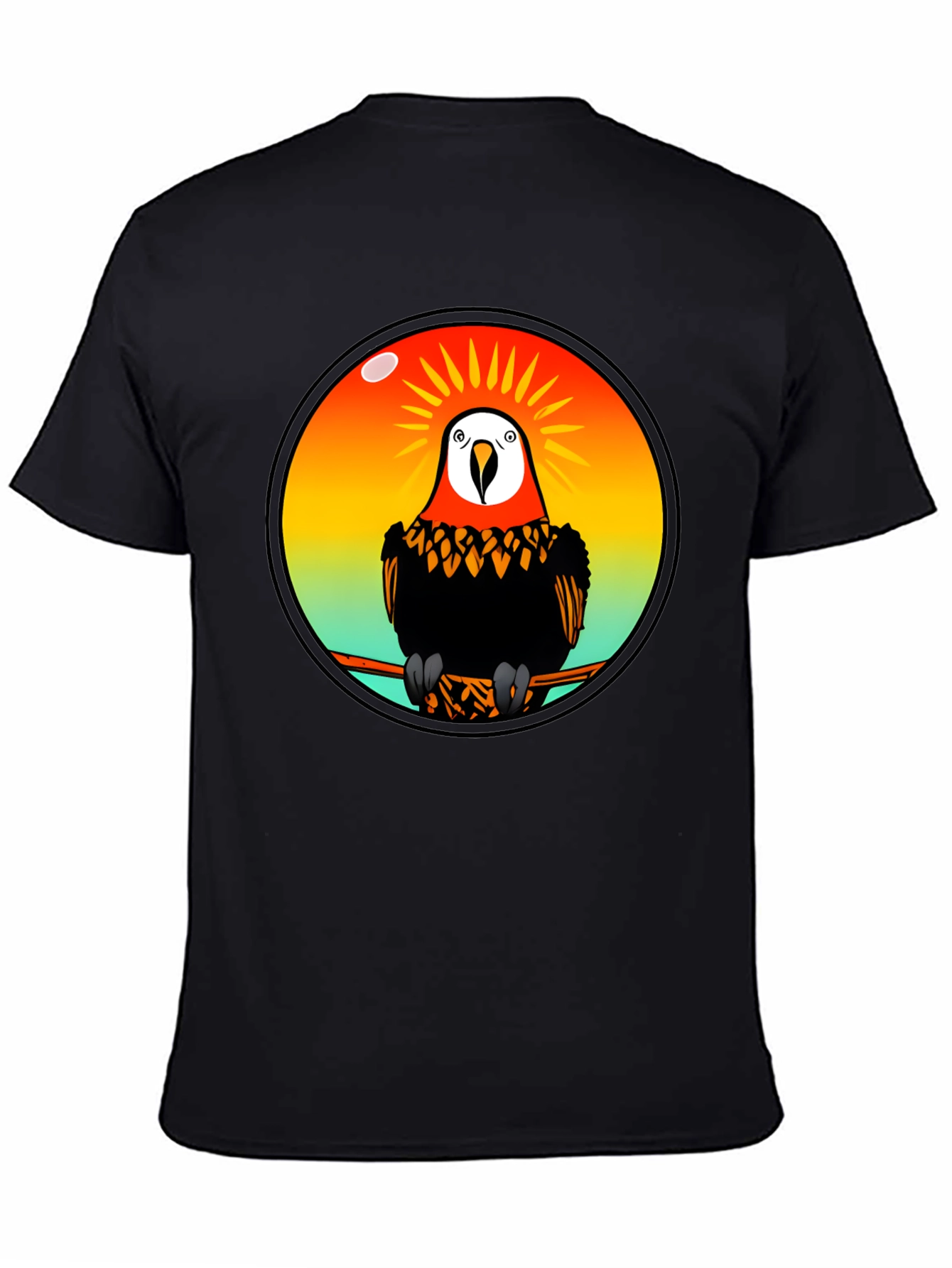 Parrot Graphic T-Shirt - Mens Black Tee