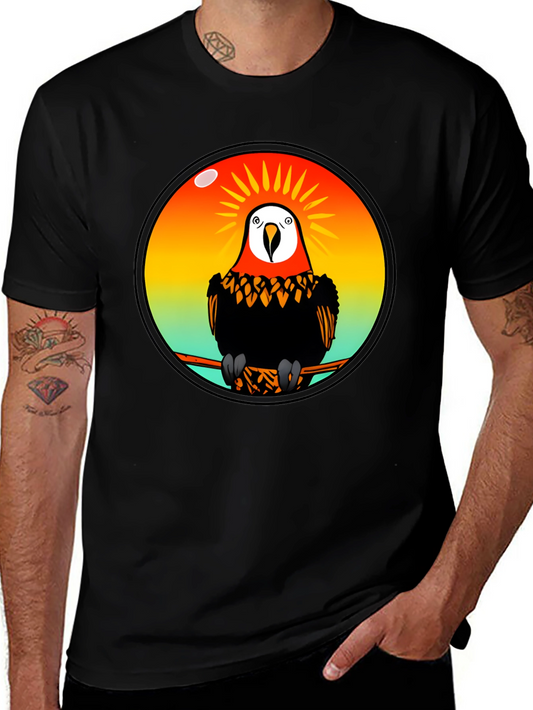 Parrot Graphic T-Shirt - Mens Black Tee
