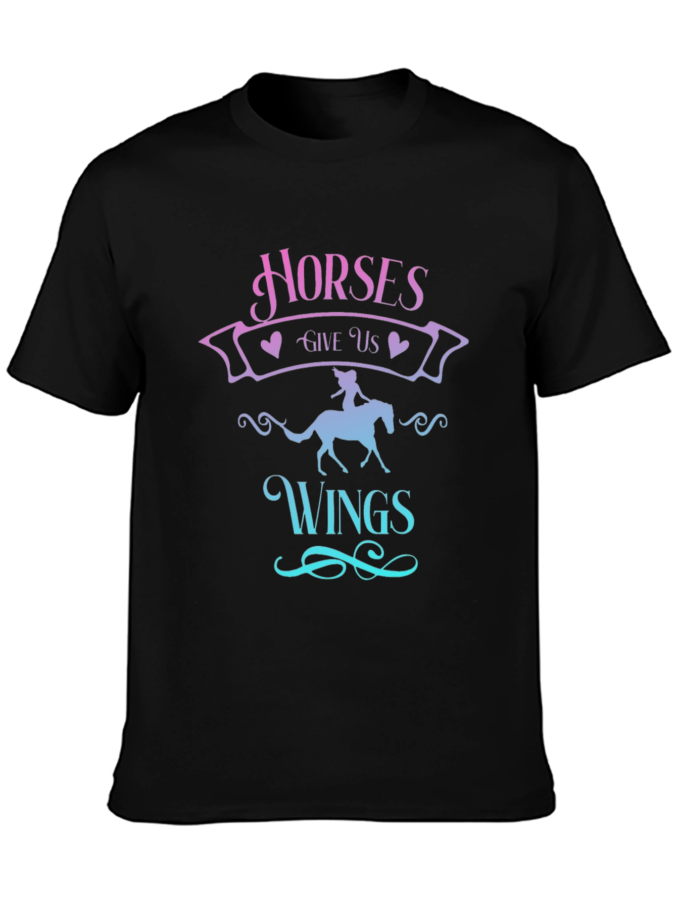 Horses Give Us Wings Graphic T-Shirt