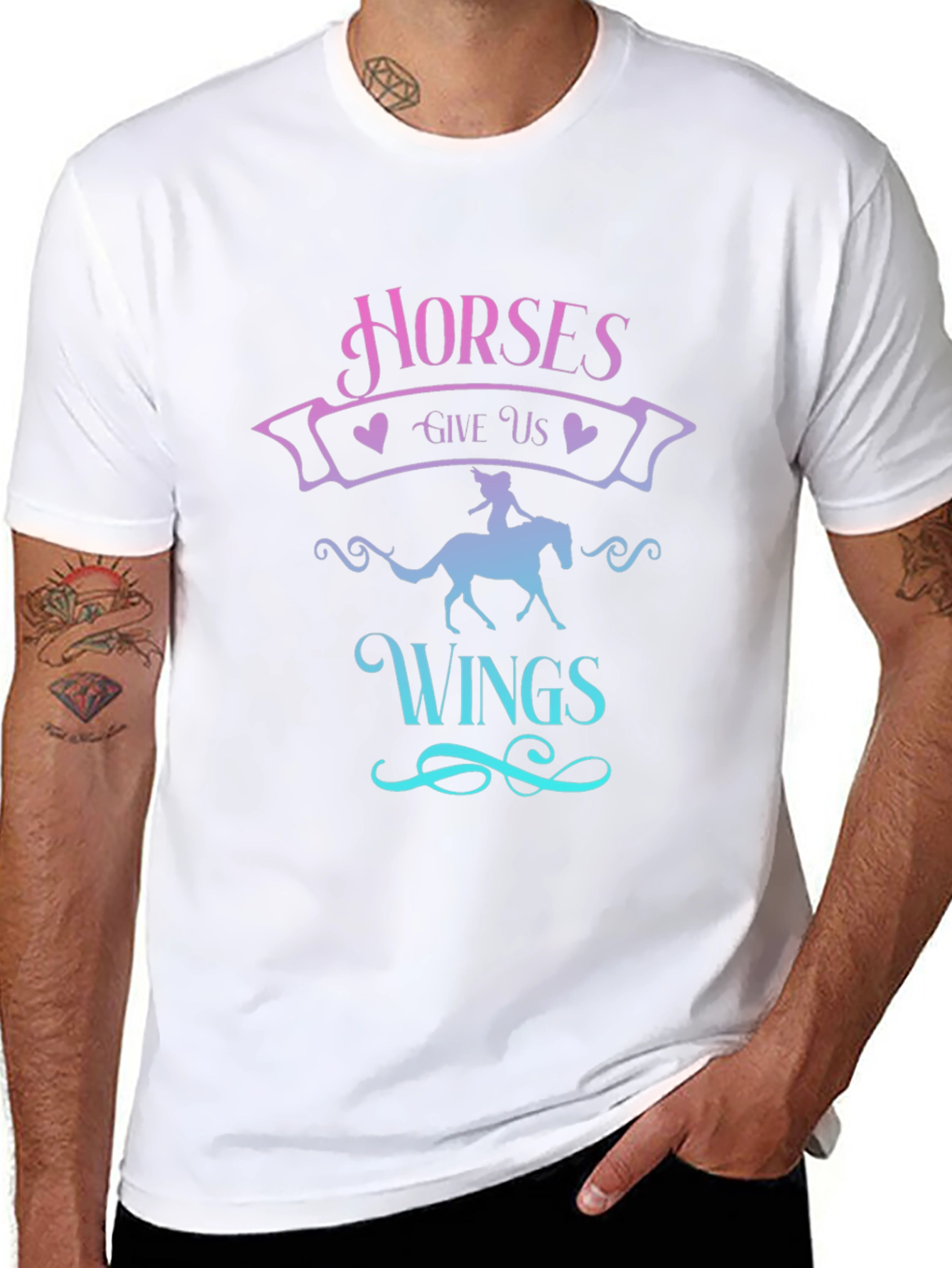Horses Give Us Wings Graphic T-Shirt