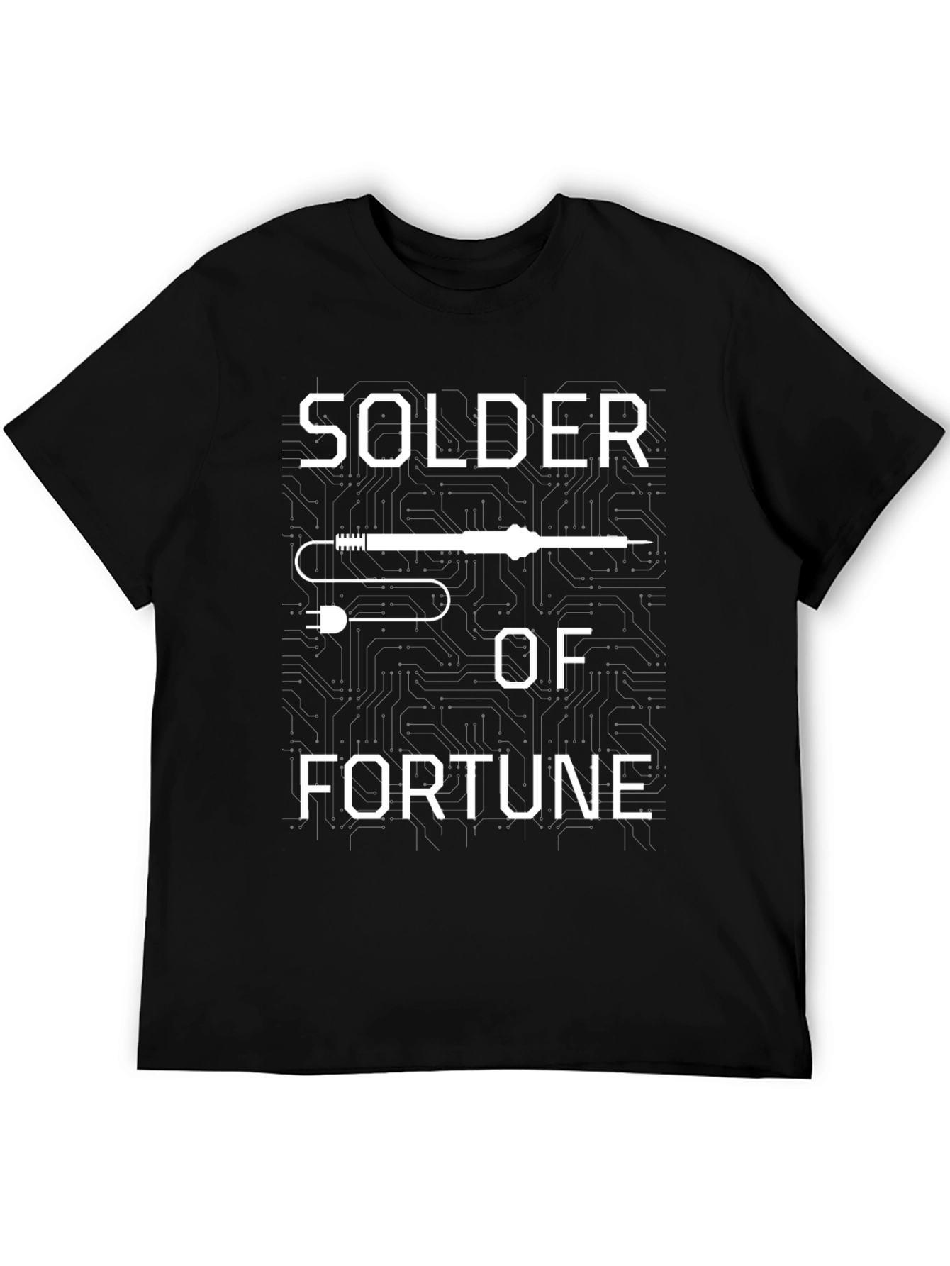 Solder of Fortune Graphic T-Shirt - Black