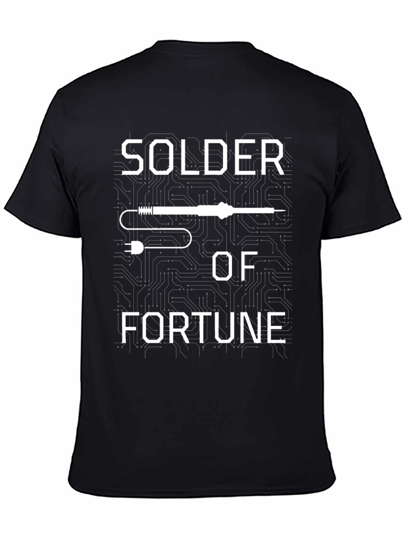 Solder of Fortune Graphic T-Shirt - Black