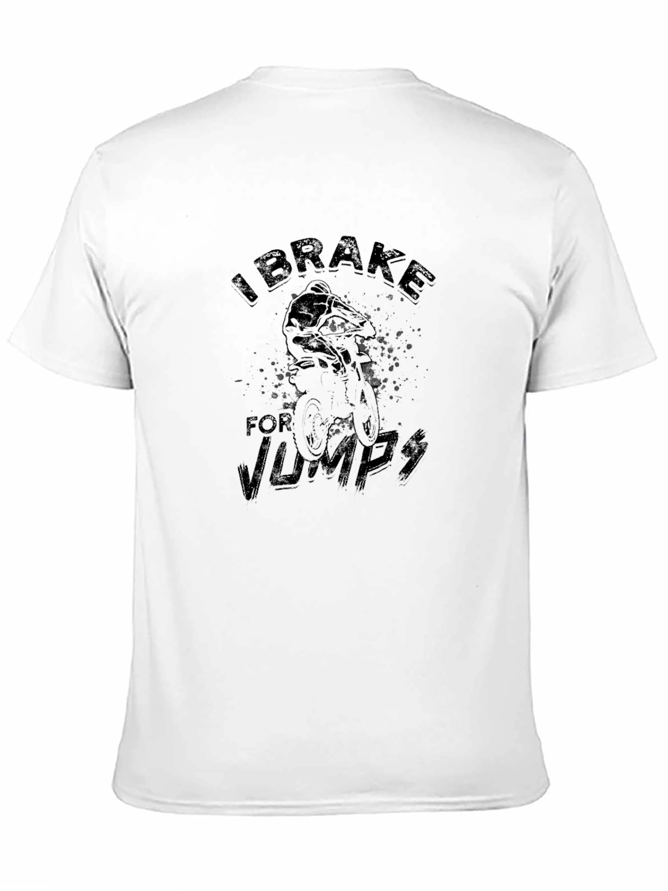 I Brake For Jumps Black Graphic T-Shirt