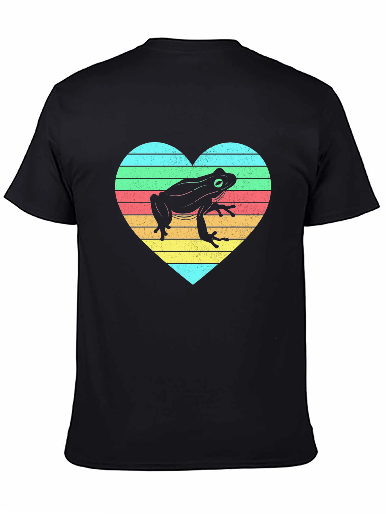 Frog Heart Striped Graphic Tee - Soft Cotton Blend