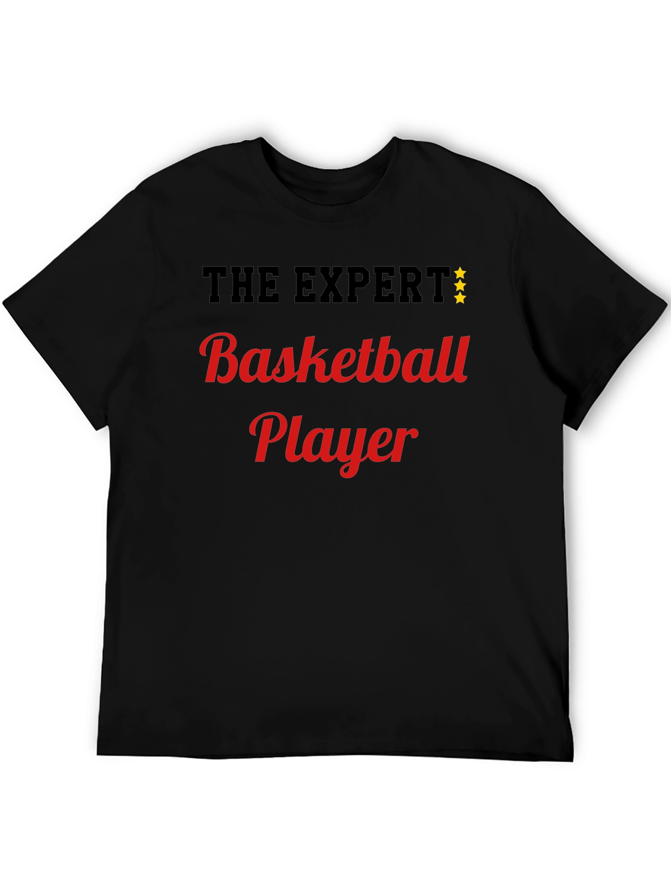 Basketball Expert T-Shirt Black Graphic Tee