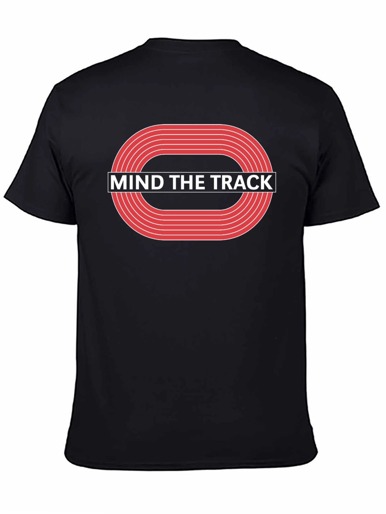 Mind The Track Black Graphic Tee