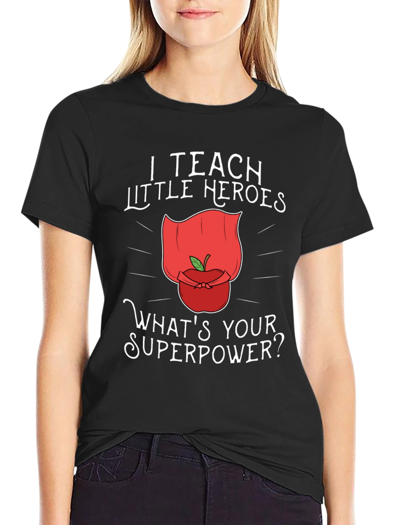 Teacher Superpower T-Shirt - I Teach Little Heroes