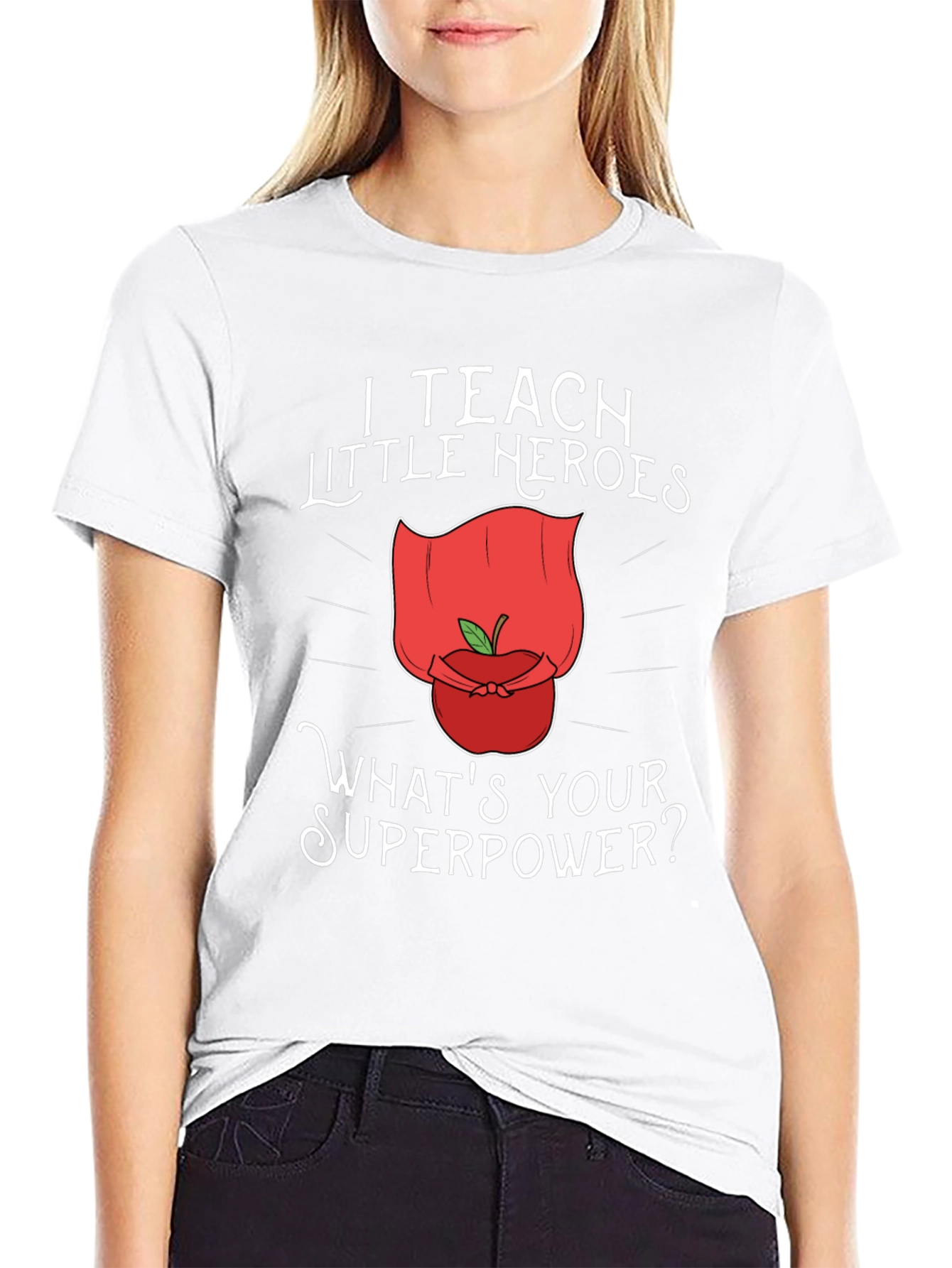 Teacher Superpower T-Shirt - I Teach Little Heroes