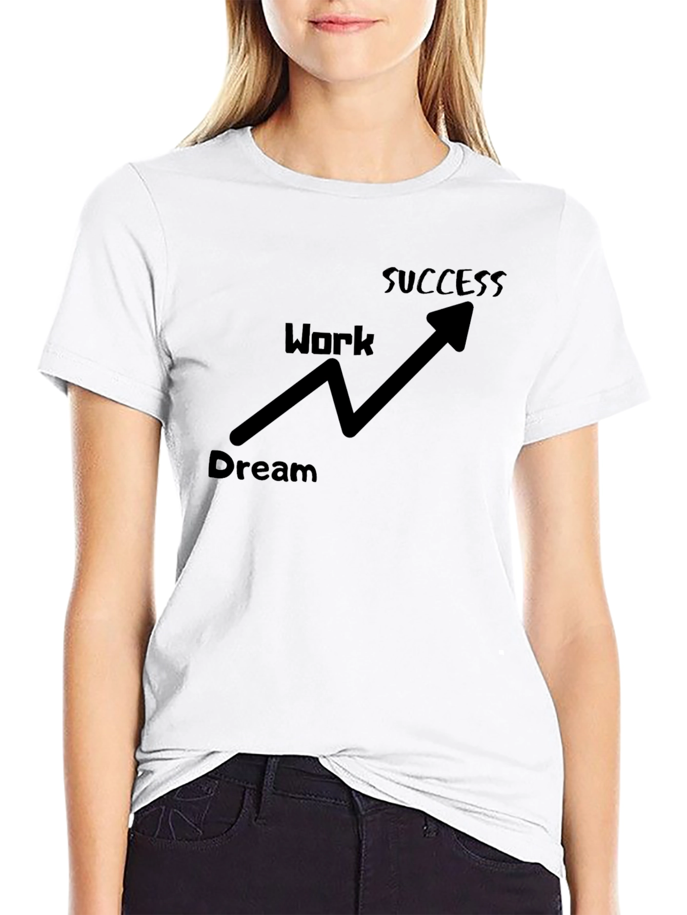 Dream Work Success Black Graphic Tee