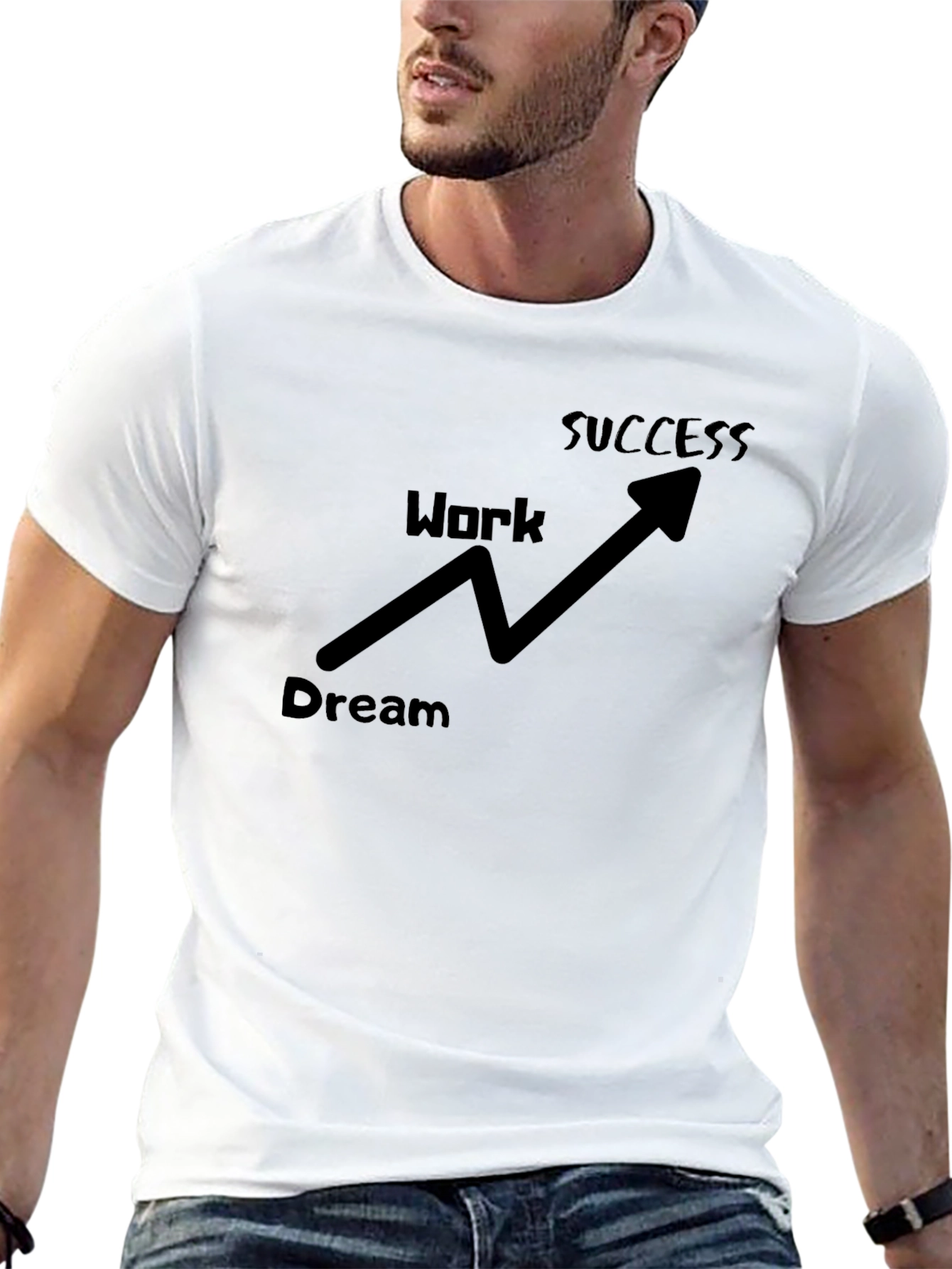 Dream Work Success Black Graphic Tee