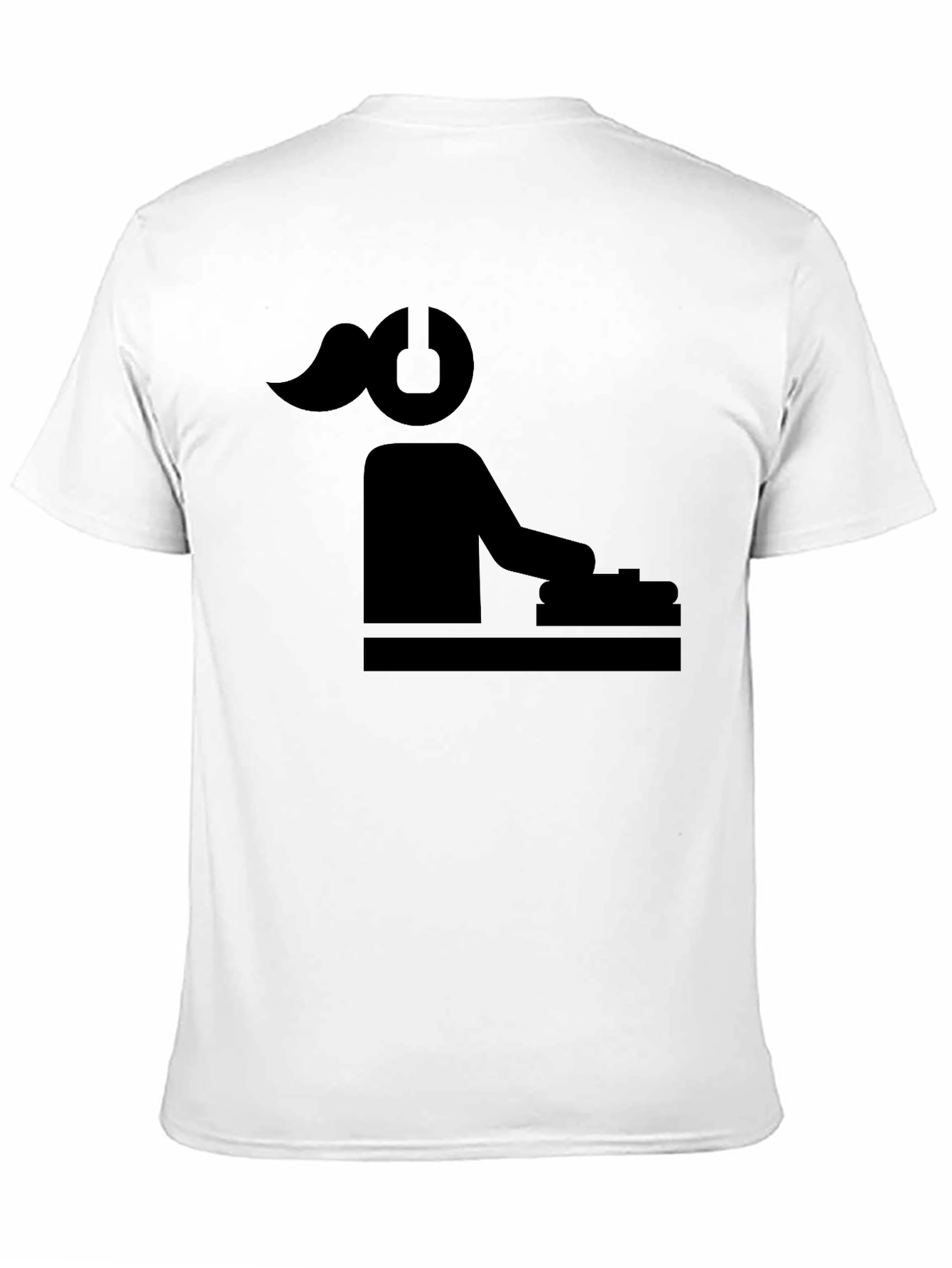 DJ Girl Silhouette Black T-Shirt