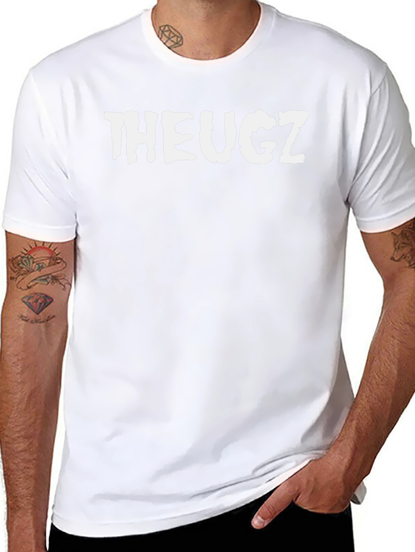 THEUGZ Graphic Tee - Mens Black Cotton T-Shirt