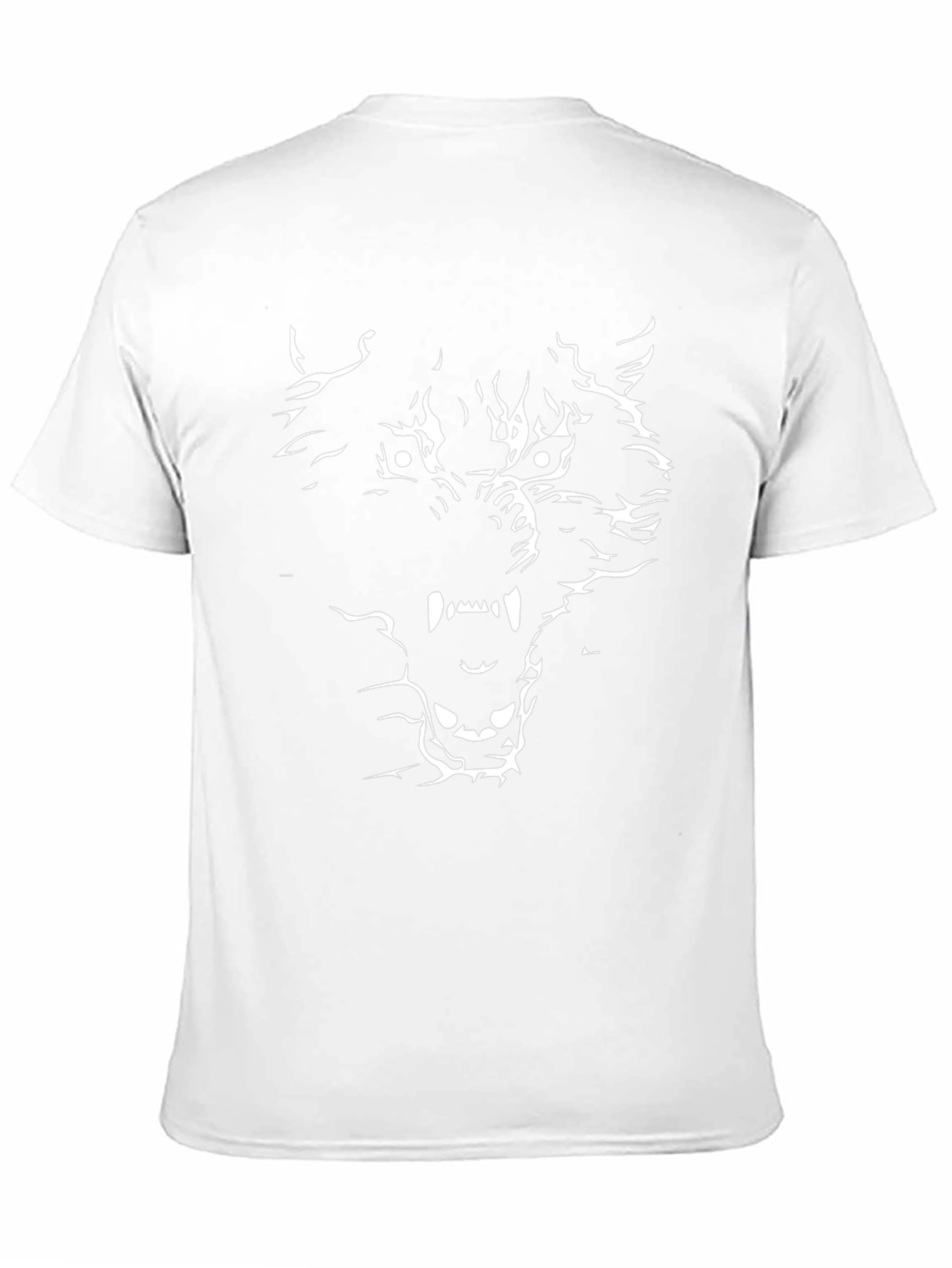 Mens Black Wolf Graphic Tee - Bold Statement Shirt