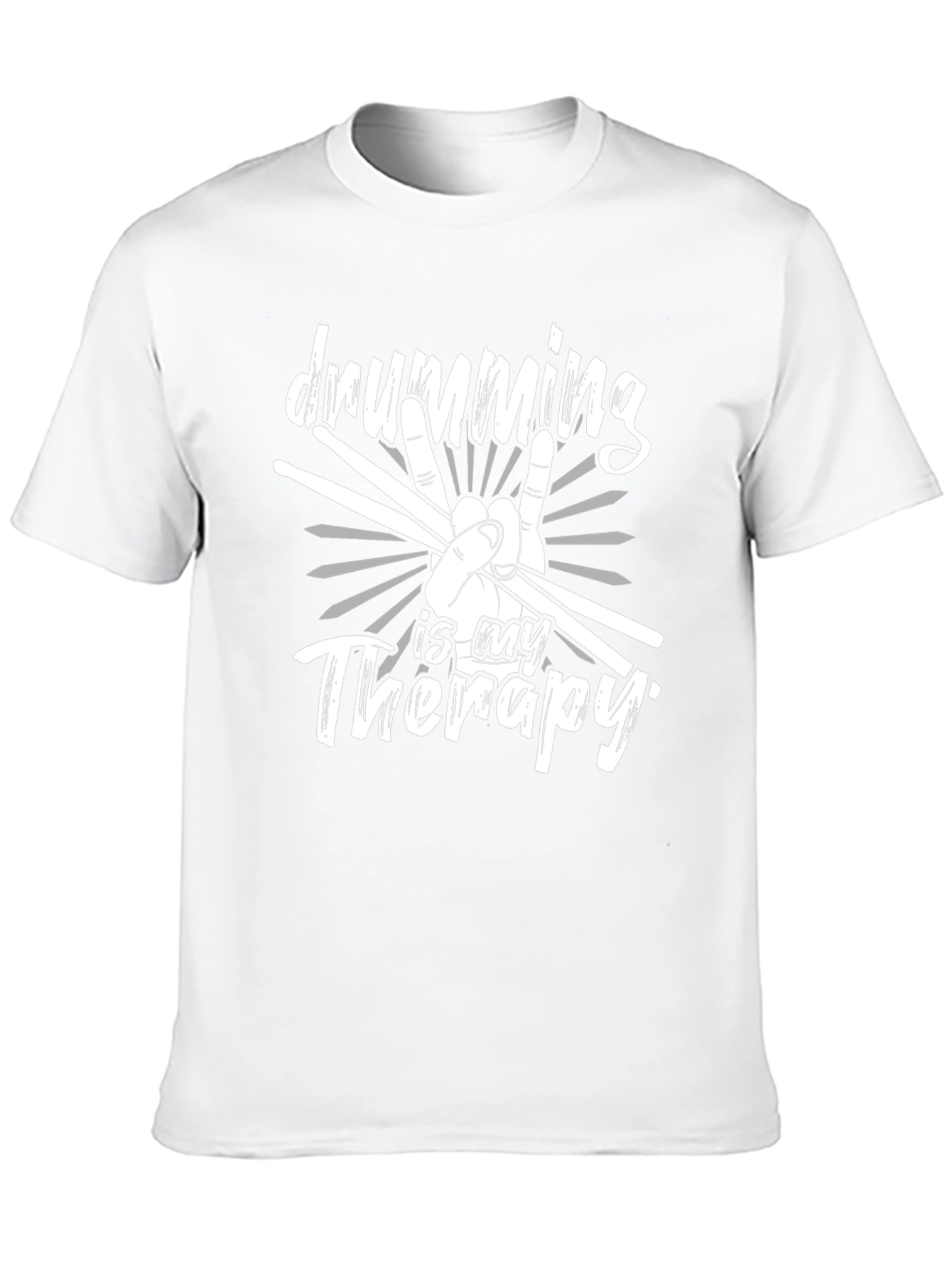 Drumming Therapy Tee - Musicians Black T-Shirt