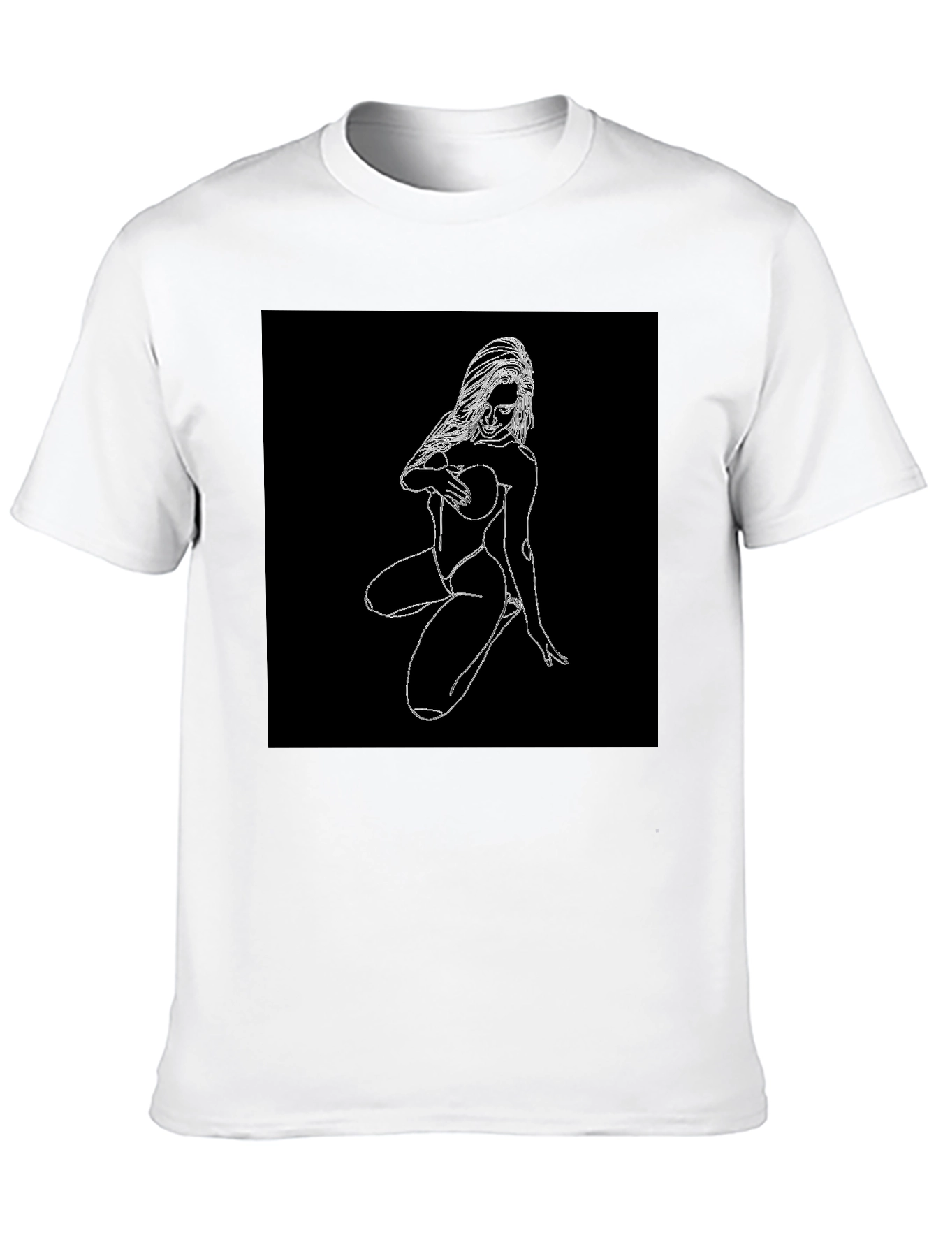 Edgy Graphic Tee - Minimalist Woman Design