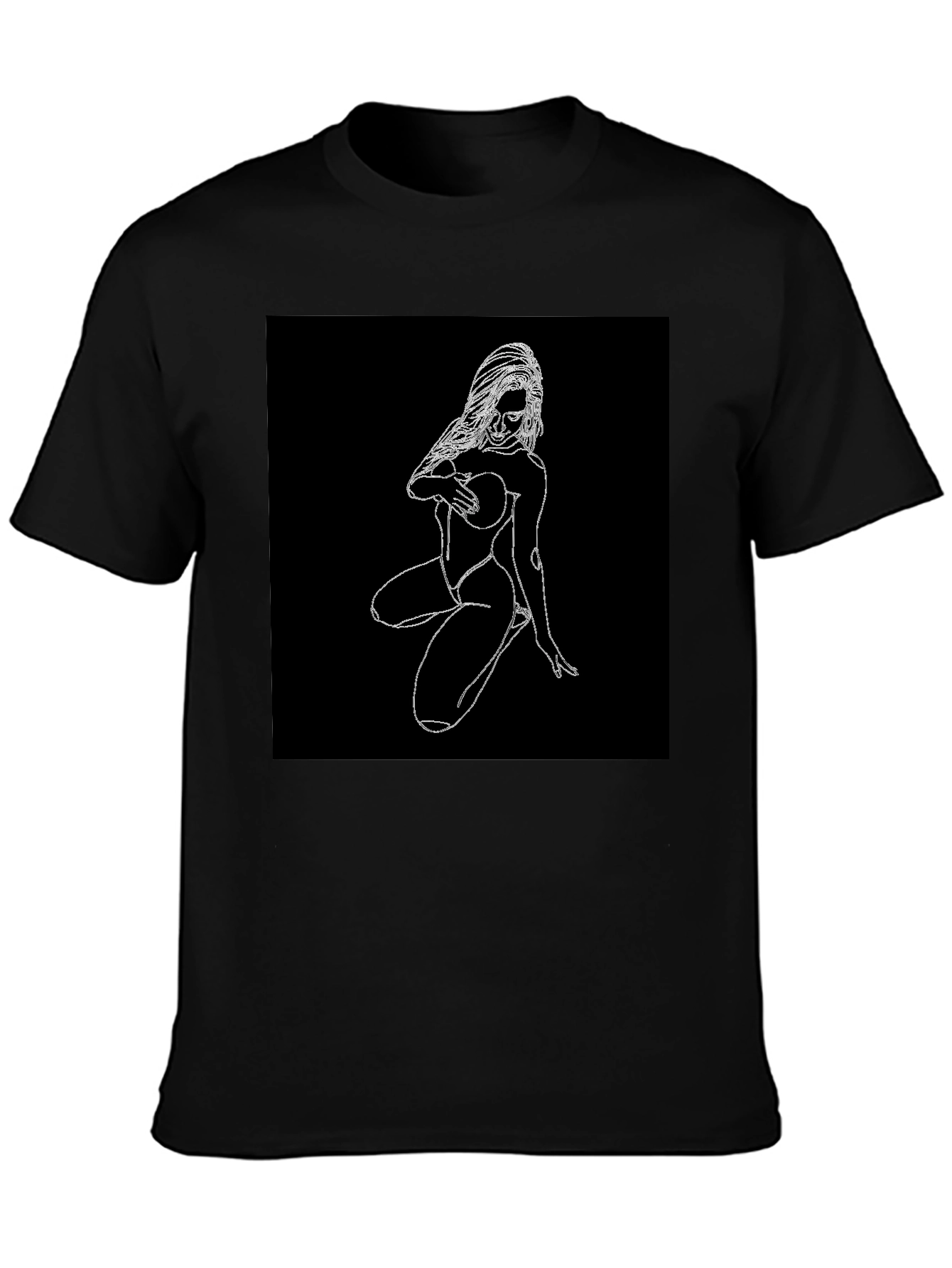 Edgy Graphic Tee - Minimalist Woman Design