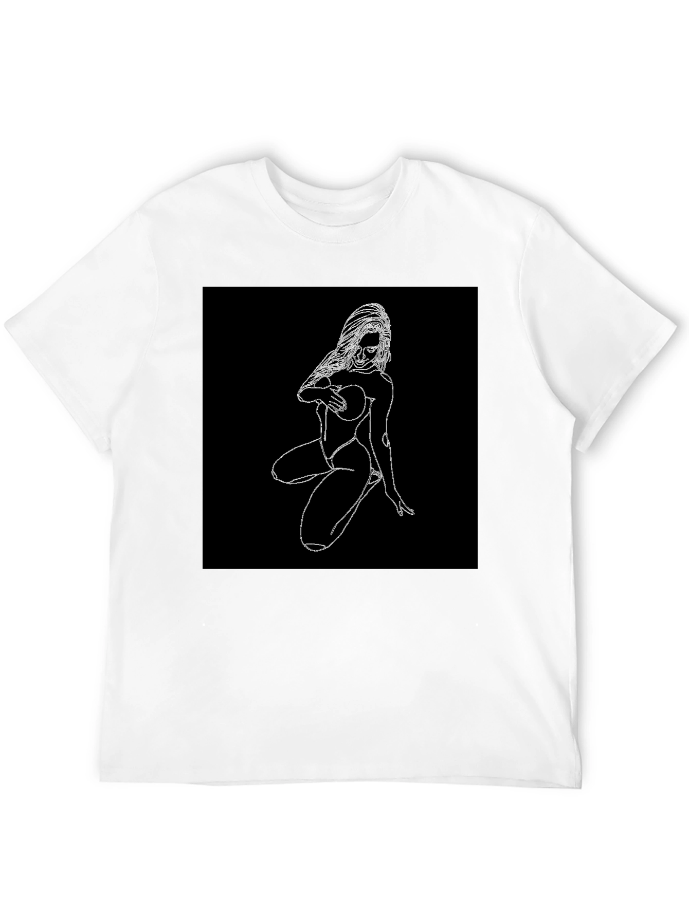 Edgy Graphic Tee - Minimalist Woman Design