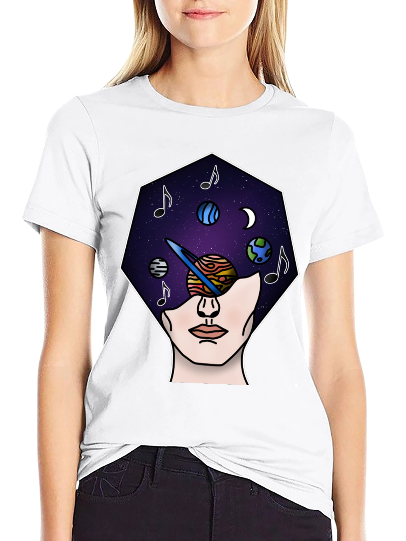 Cosmic Mind T-Shirt - Galaxy Head Tee