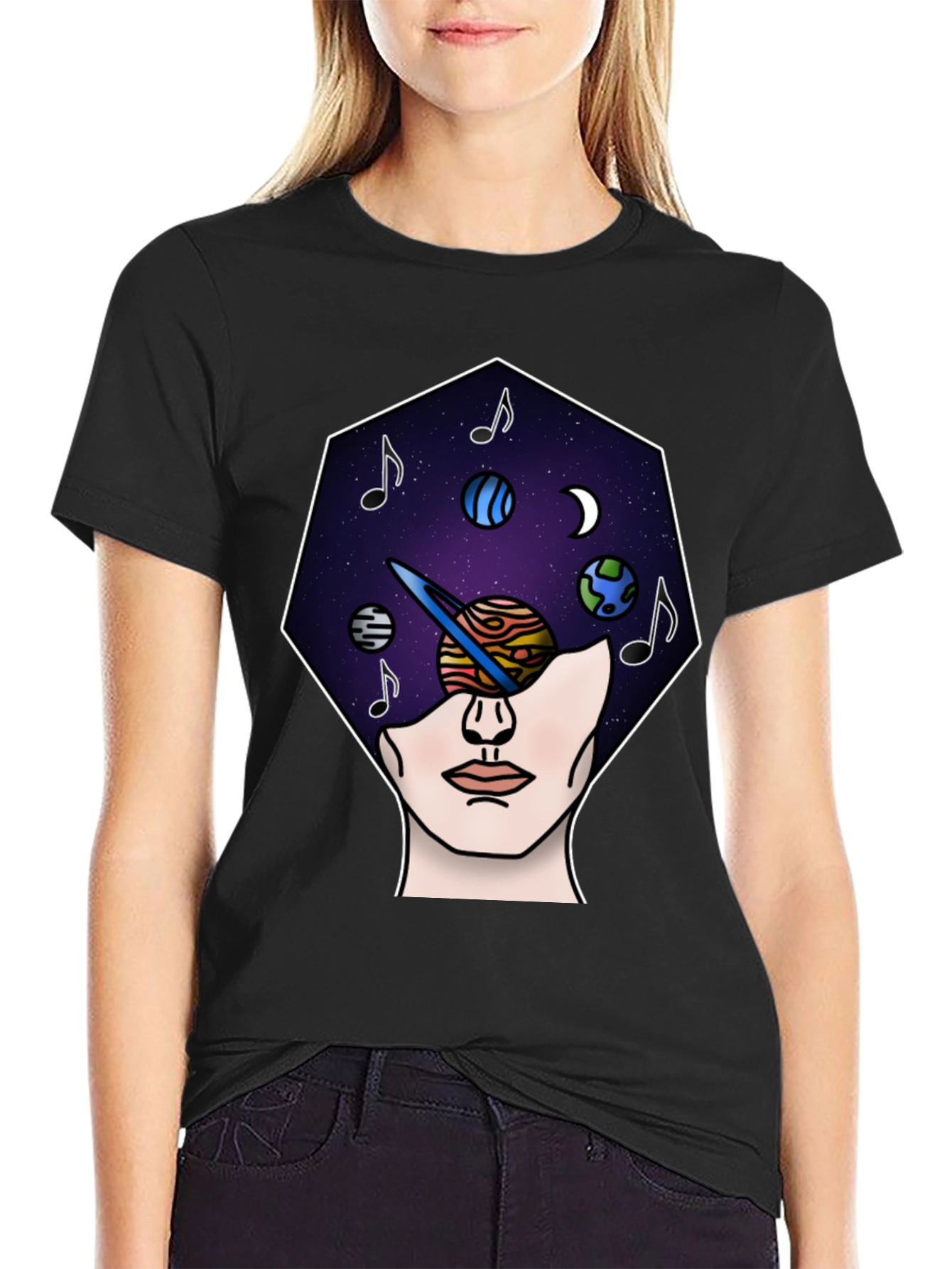 Cosmic Mind T-Shirt - Galaxy Head Tee