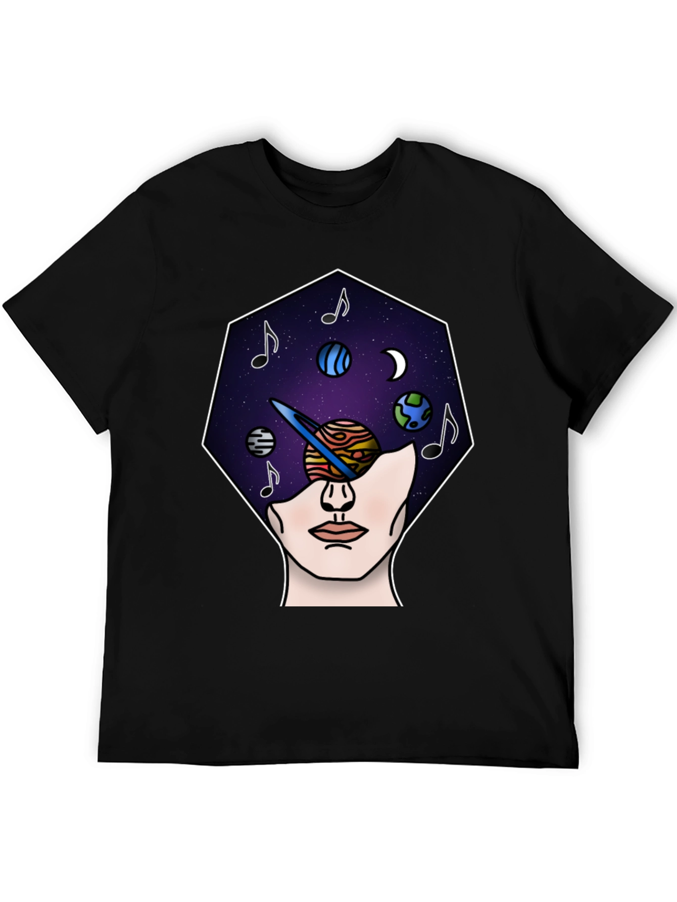 Cosmic Mind T-Shirt - Galaxy Head Tee