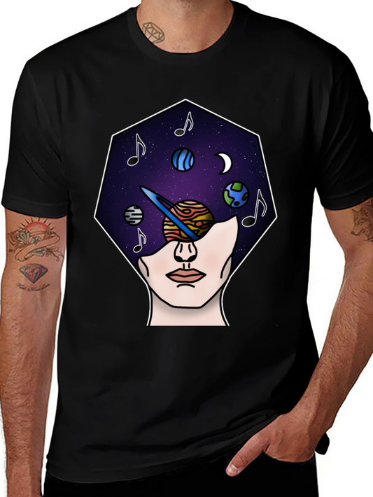 Cosmic Mind T-Shirt - Galaxy Head Tee
