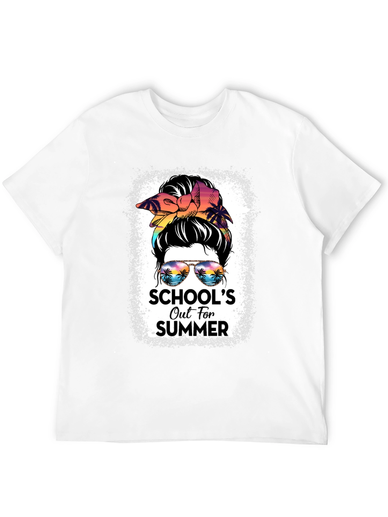 Schools Out for Summer Messy Bun T-Shirt