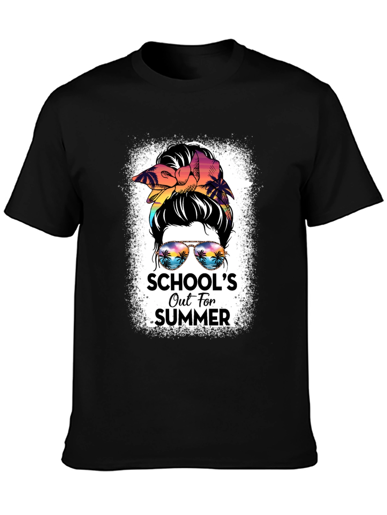 Schools Out for Summer Messy Bun T-Shirt