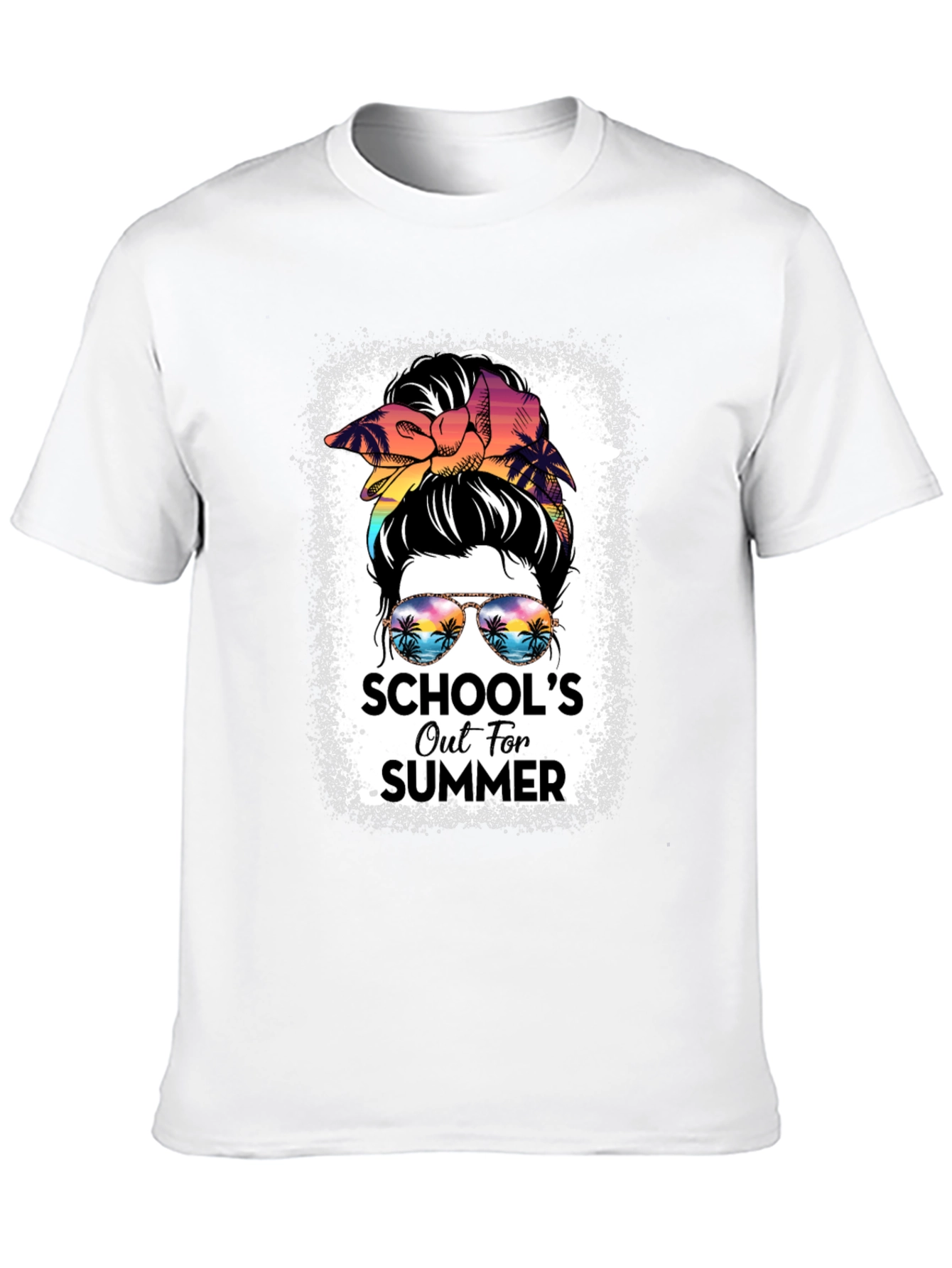 Schools Out for Summer Messy Bun T-Shirt