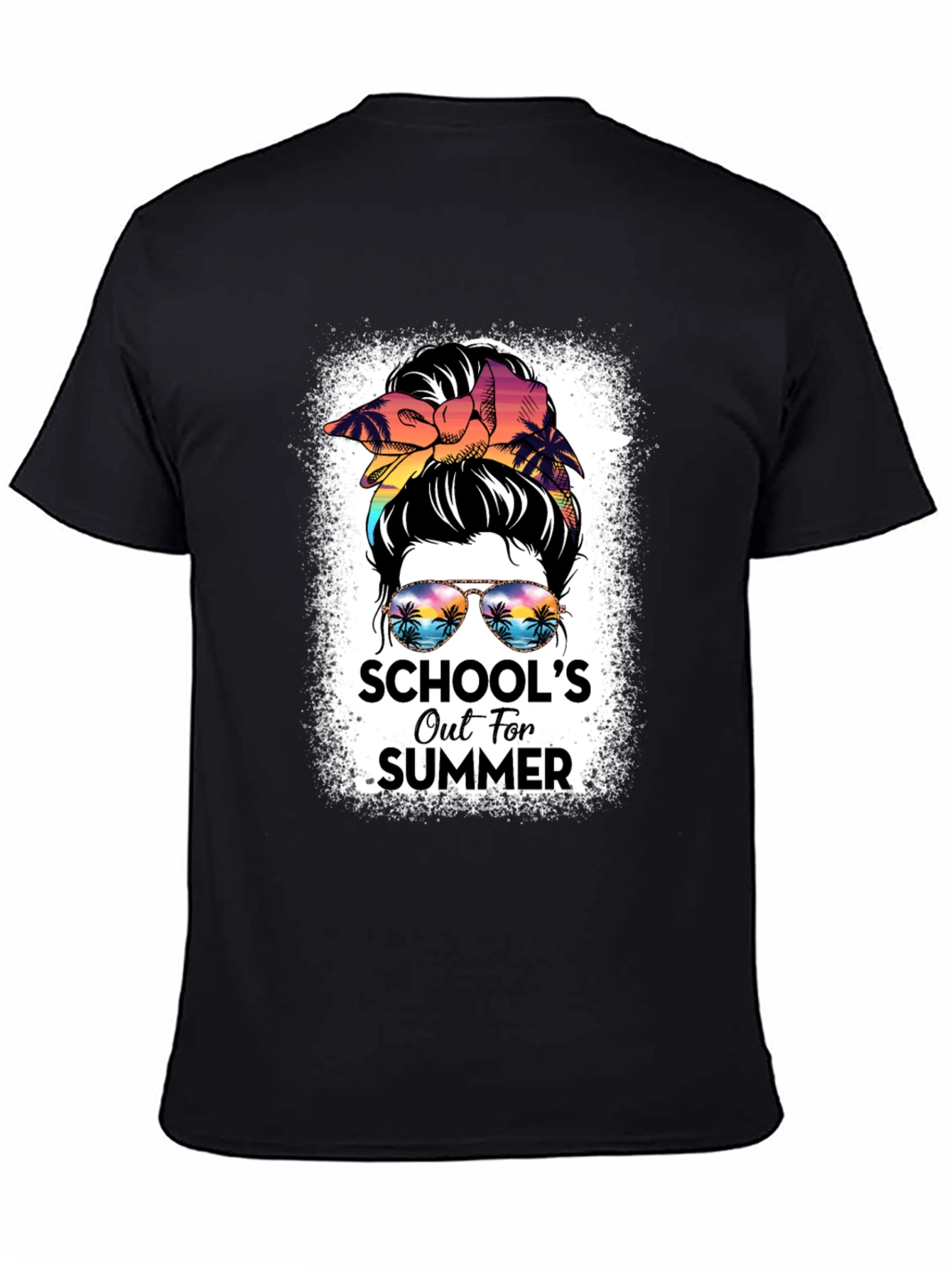 Schools Out for Summer Messy Bun T-Shirt