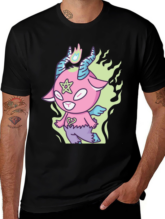 Cartoon Baphomet T-Shirt - Kawaii Devil Tee