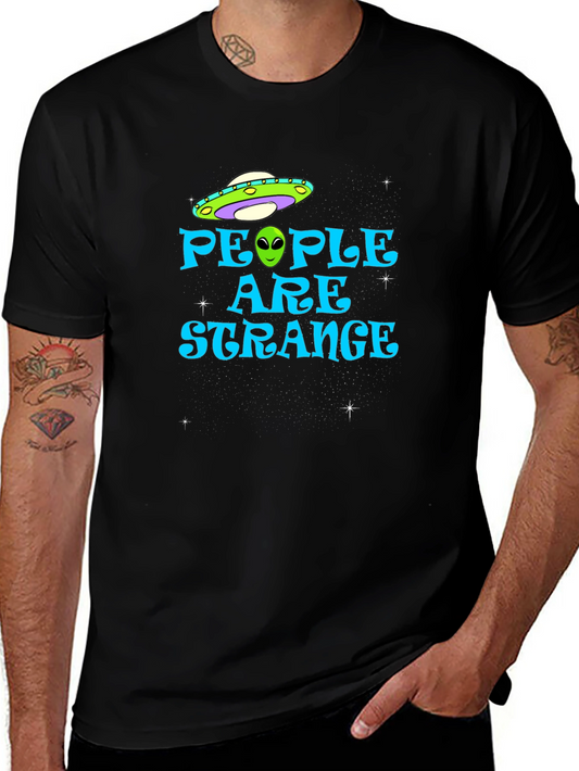 People Are Strange Alien UFO Graphic T-Shirt
