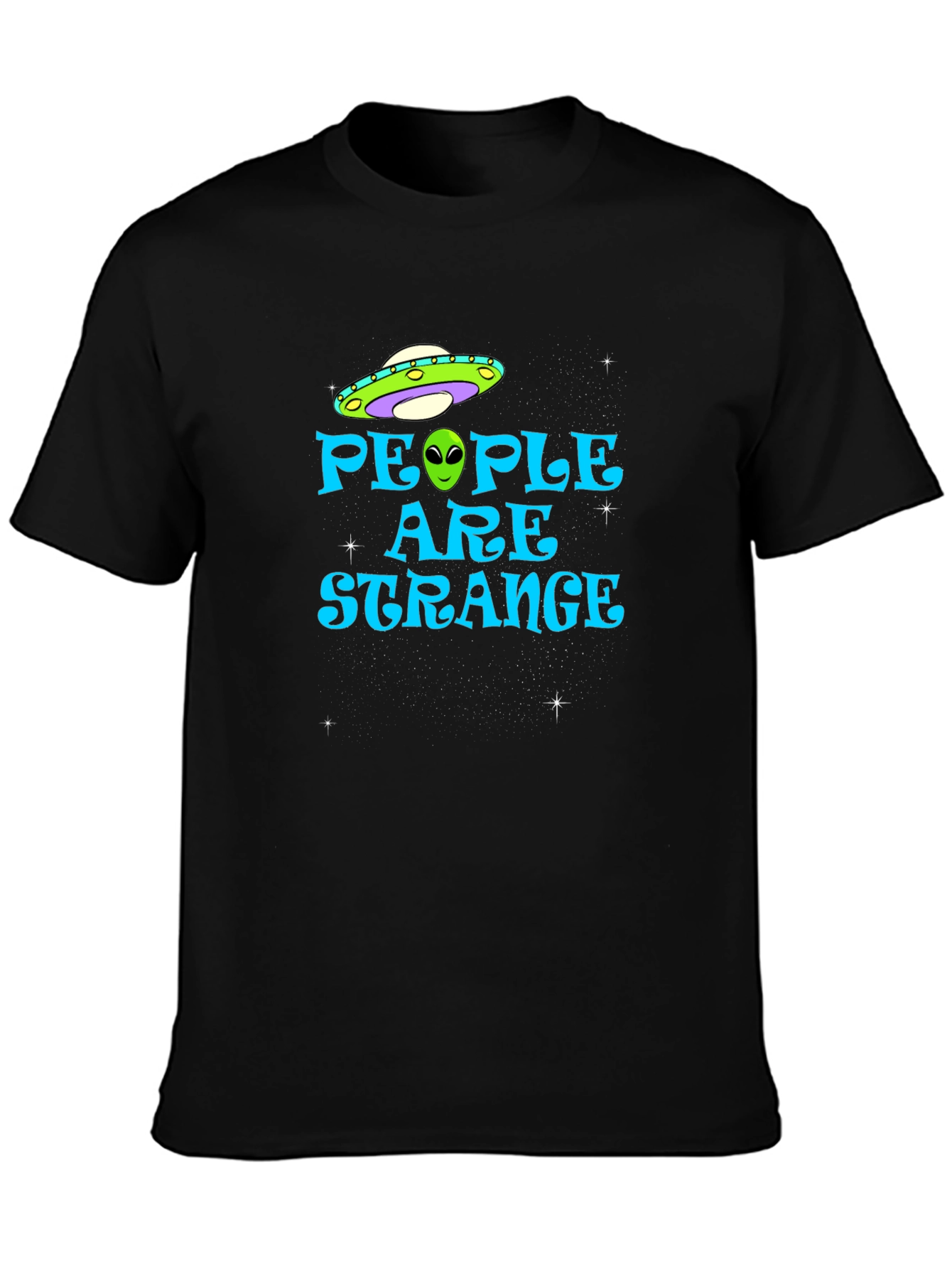 People Are Strange Alien UFO Graphic T-Shirt