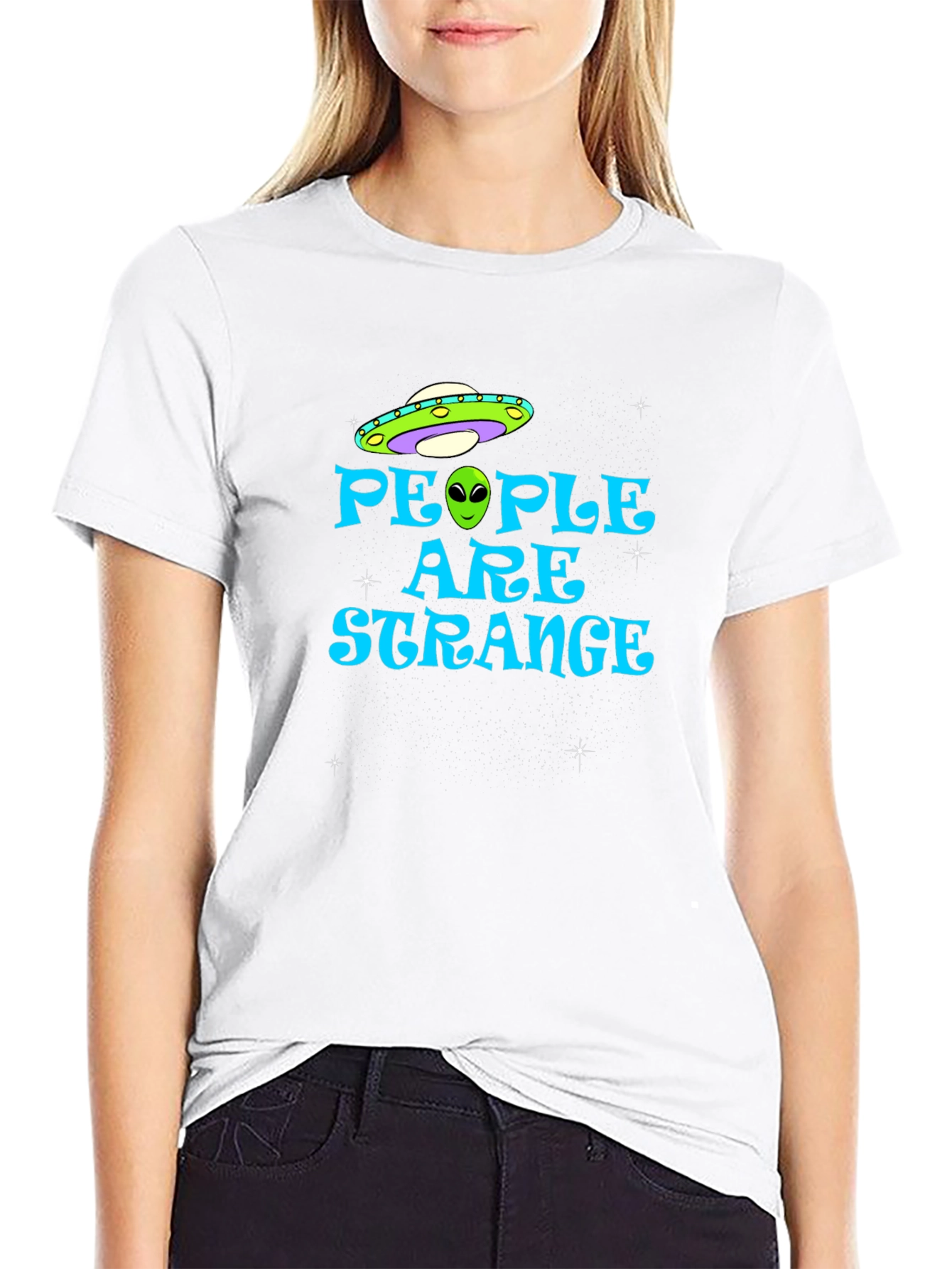People Are Strange Alien UFO Graphic T-Shirt