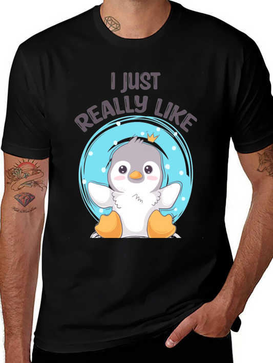 Cute Penguin Lover T-Shirt - I Just Really Like Penguins!