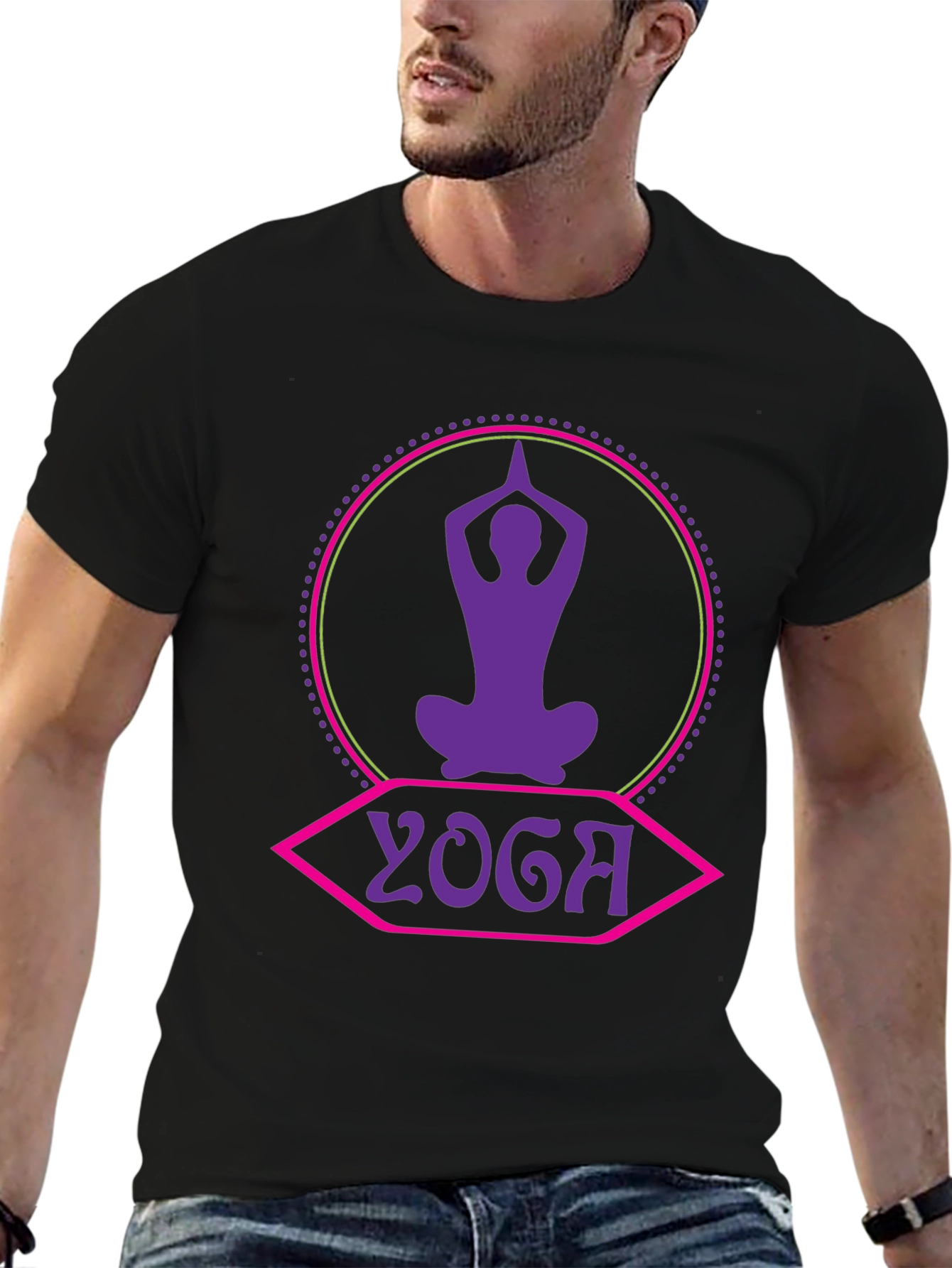 Yoga Silhouette Graphic Tee - Meditate in Style