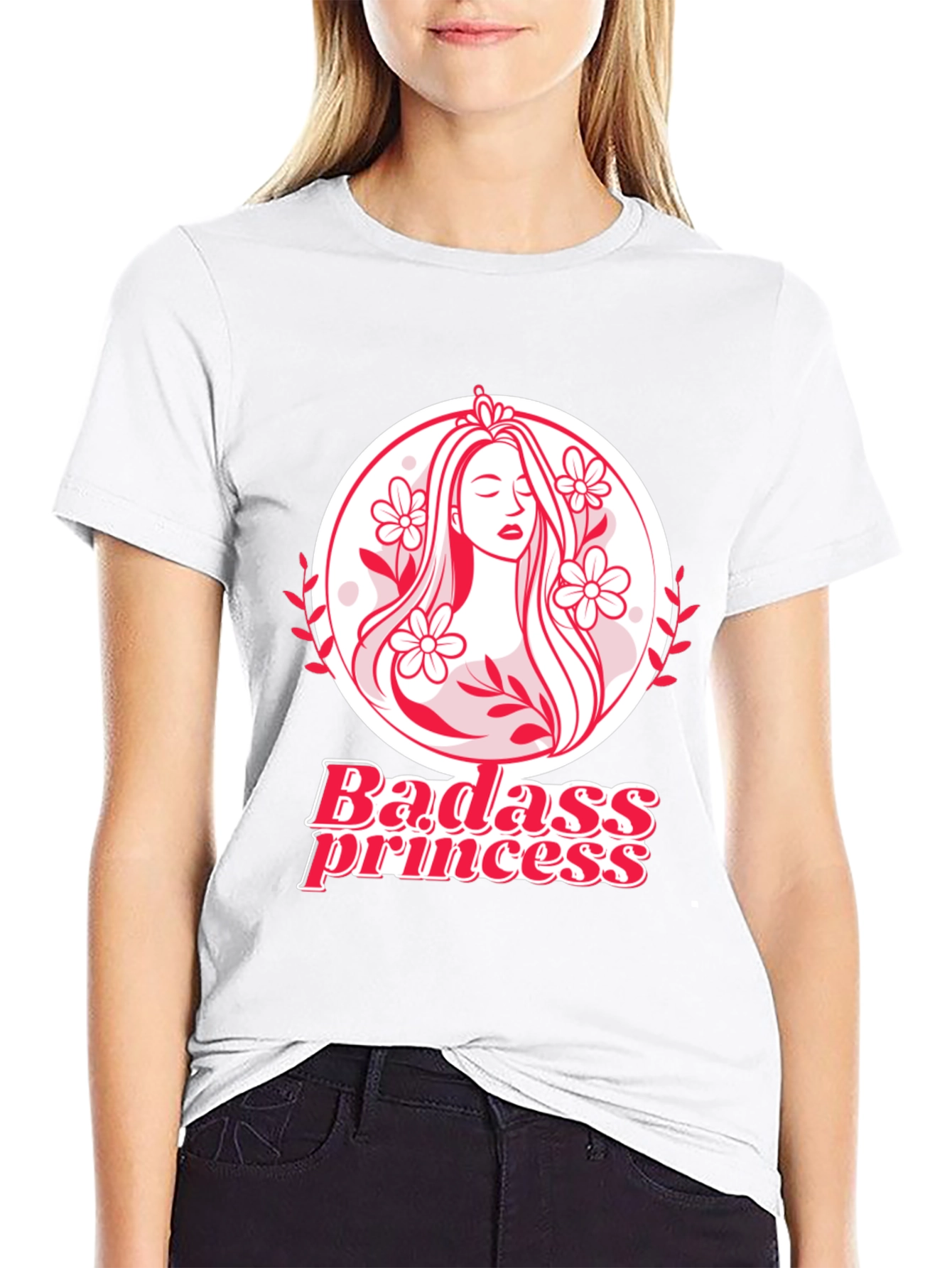 Badass Princess Graphic Tee - Black