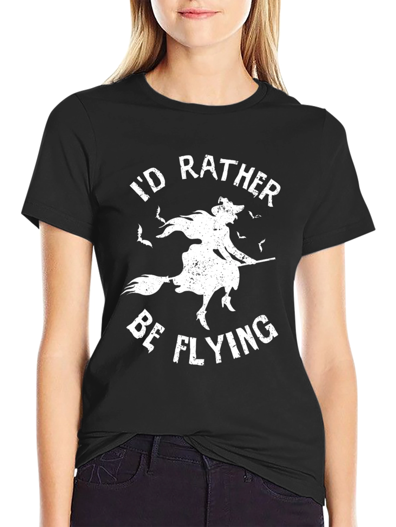 Witch Flying T-Shirt - Halloween Graphic Tee