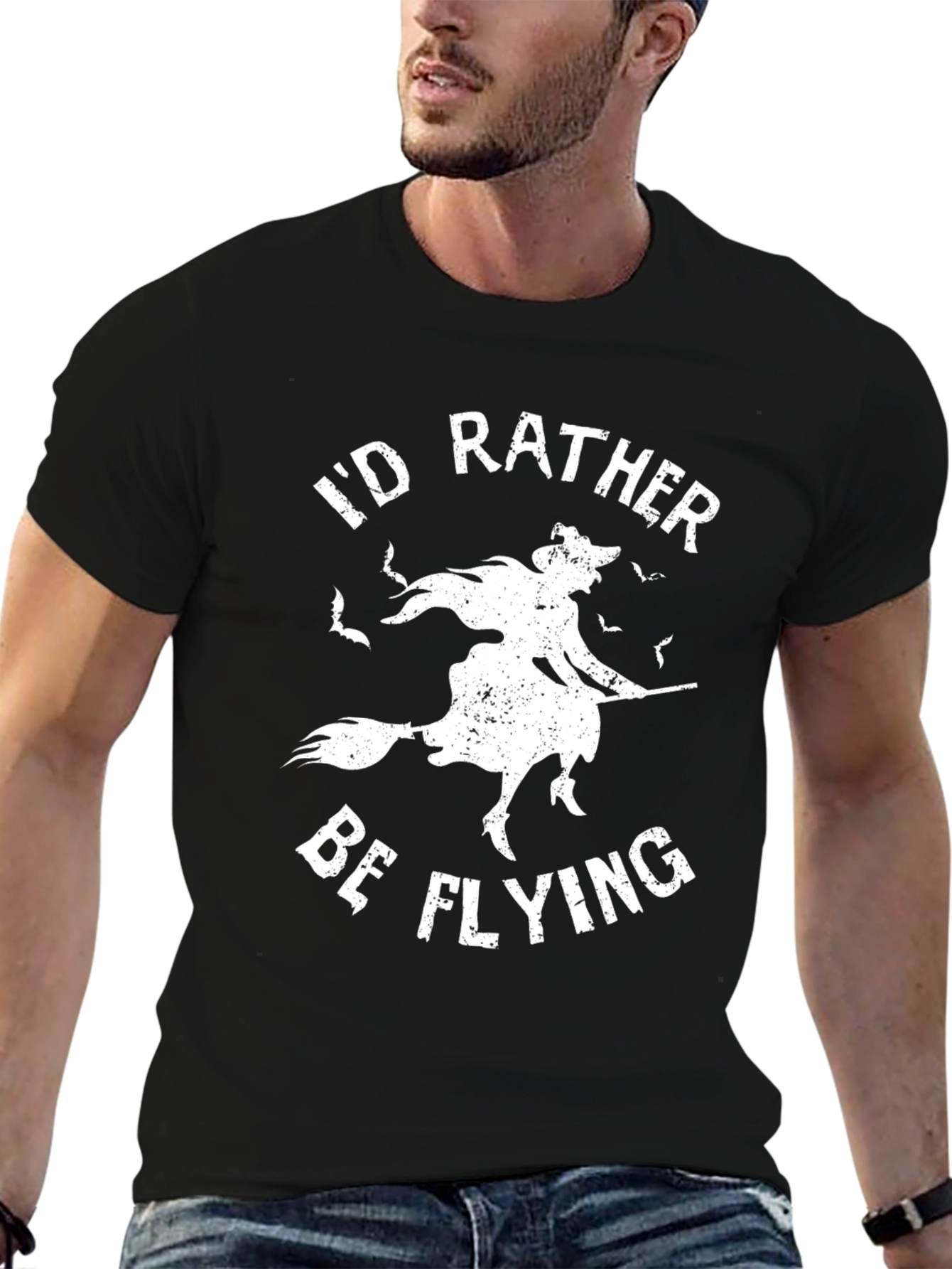 Witch Flying T-Shirt - Halloween Graphic Tee