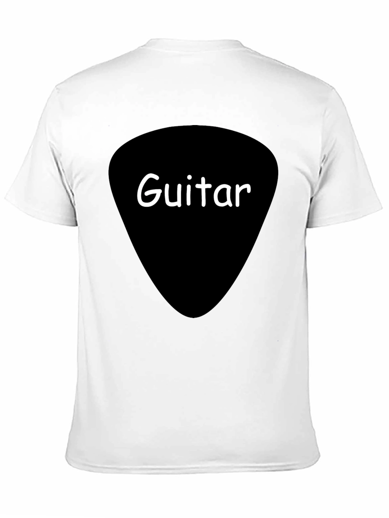 Guitar Pick Graphic Tee - Black Cotton T-Shirt