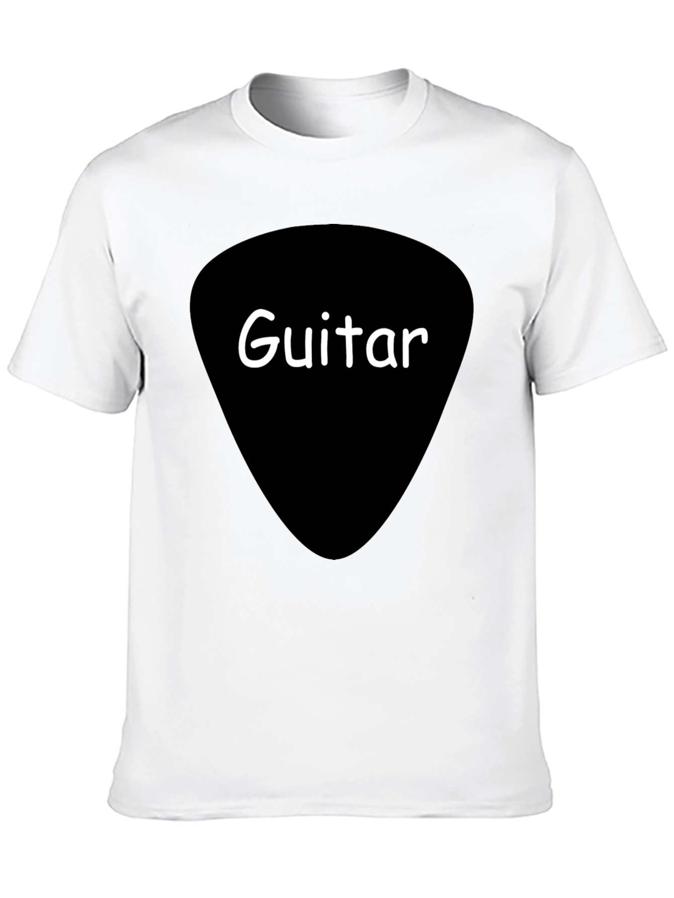 Guitar Pick Graphic Tee - Black Cotton T-Shirt