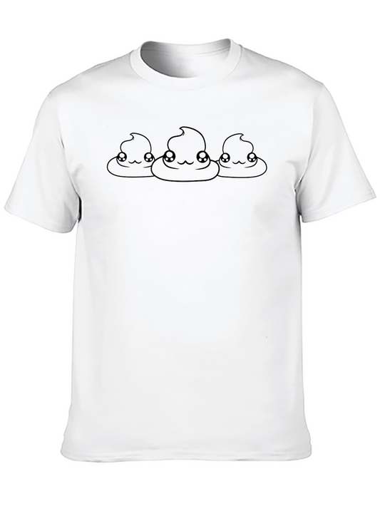 Cute Emoji Poop T-Shirt - Novelty Graphic Tee