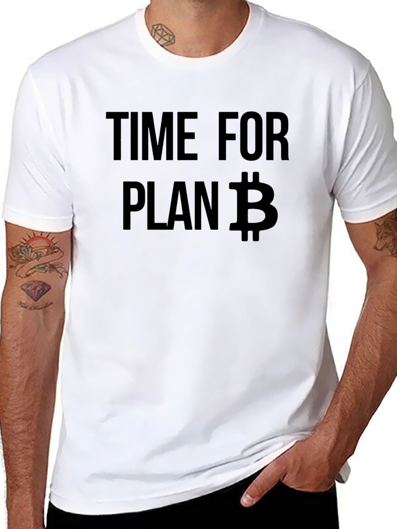 Time for Plan B Bitcoin Black T-Shirt