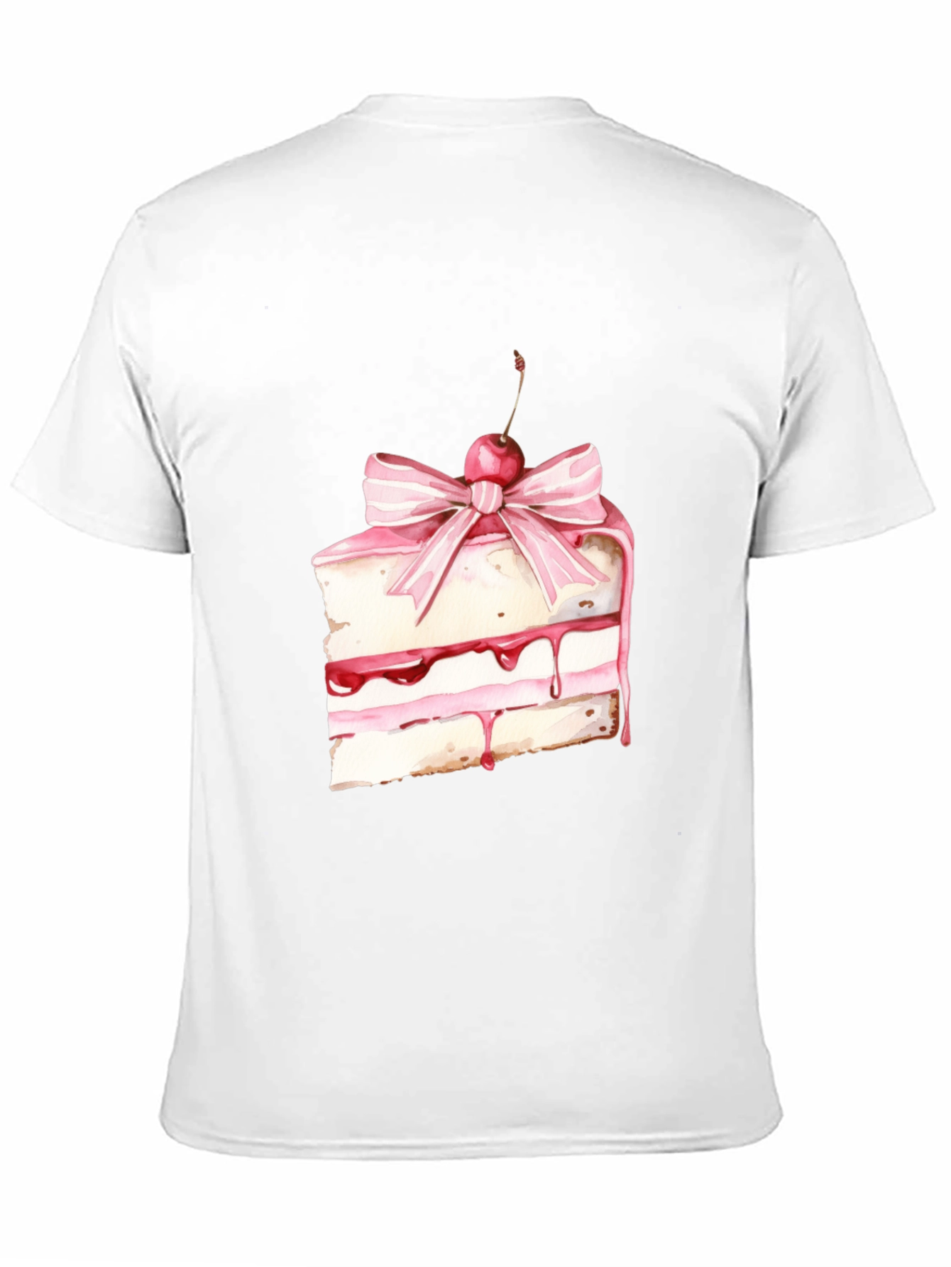 Sweet Treat Tee: Cake Slice Graphic Black T-Shirt
